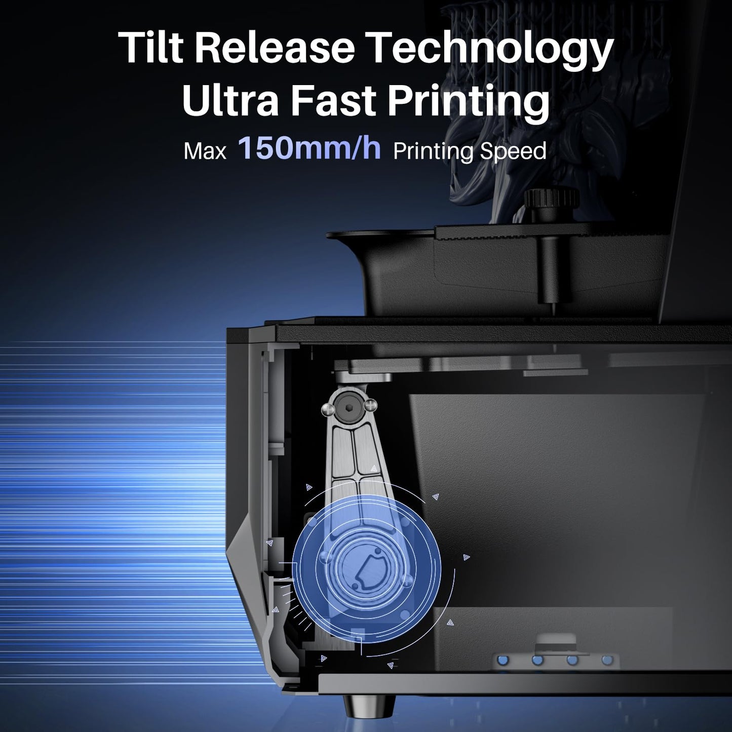ELEGOO 16K Saturn 4 Ultra Resin 3D Printer, Fast Printing up to 150mm/h, 10inch 16K Ultra High Resolution, Automatic Leveling, Smart Mechanical Sensor, AI Camera, Large Printing Size 8.33"×4.66"×8.66"
