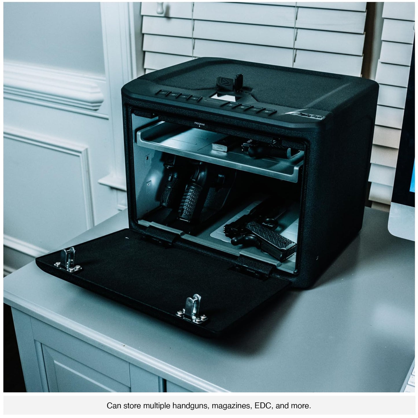 VAULTEK MX Series High Capacity Multiple Pistol Handgun Storage Available with Modular Interior, Backlit Keypad, and Auto-Open Door (Essential)