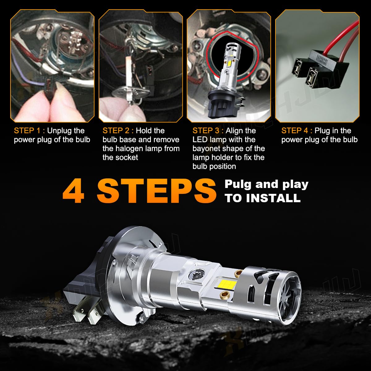 XWQHJW H11B Light Bulbs for Kia/Hyundai, 32000 Lumens, Low Beam/Fog Lights, 2-Pack