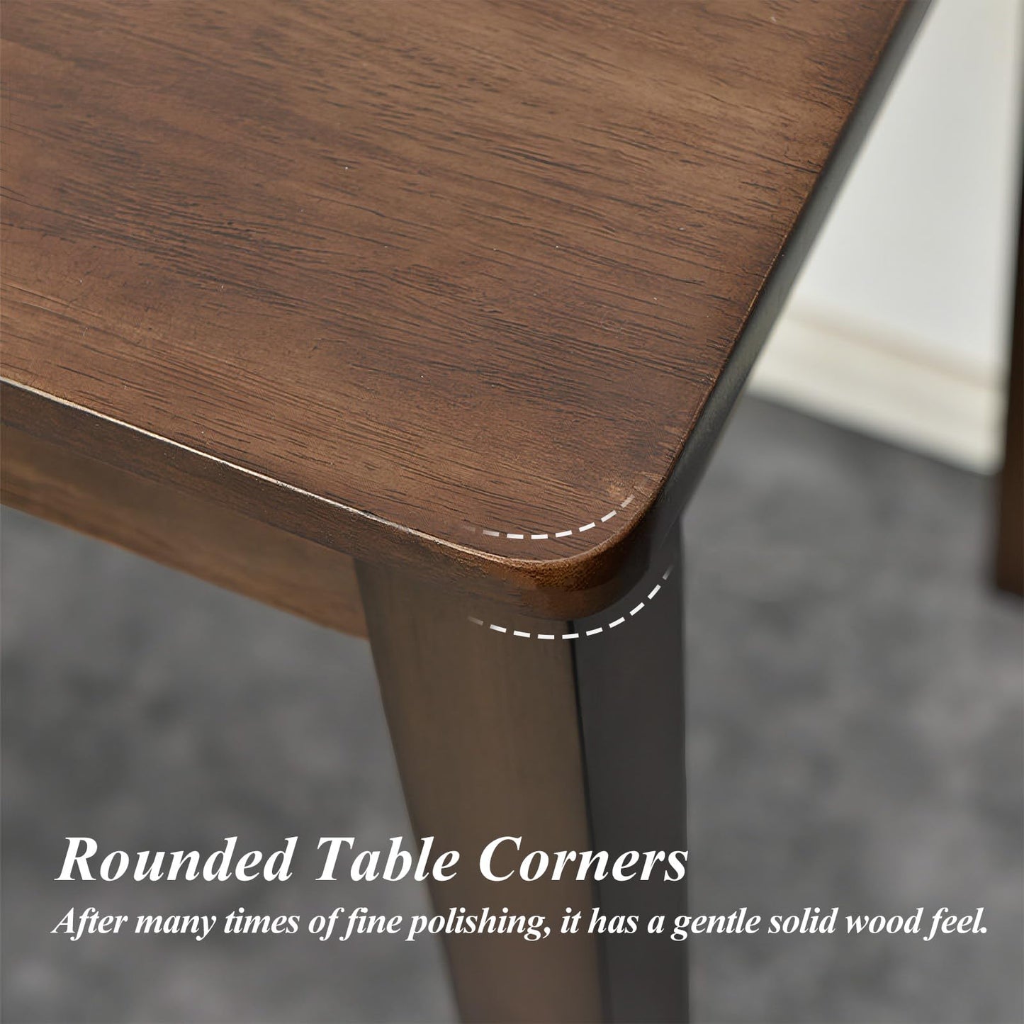 Cttasty Solid Wood Computer Desk with Drawers, Modern Writing Desk for Home Office, Mid Century Modern Desk, Oak Study Table, 35.4x19.9x29.5 inches (Single Drawer), Walnut