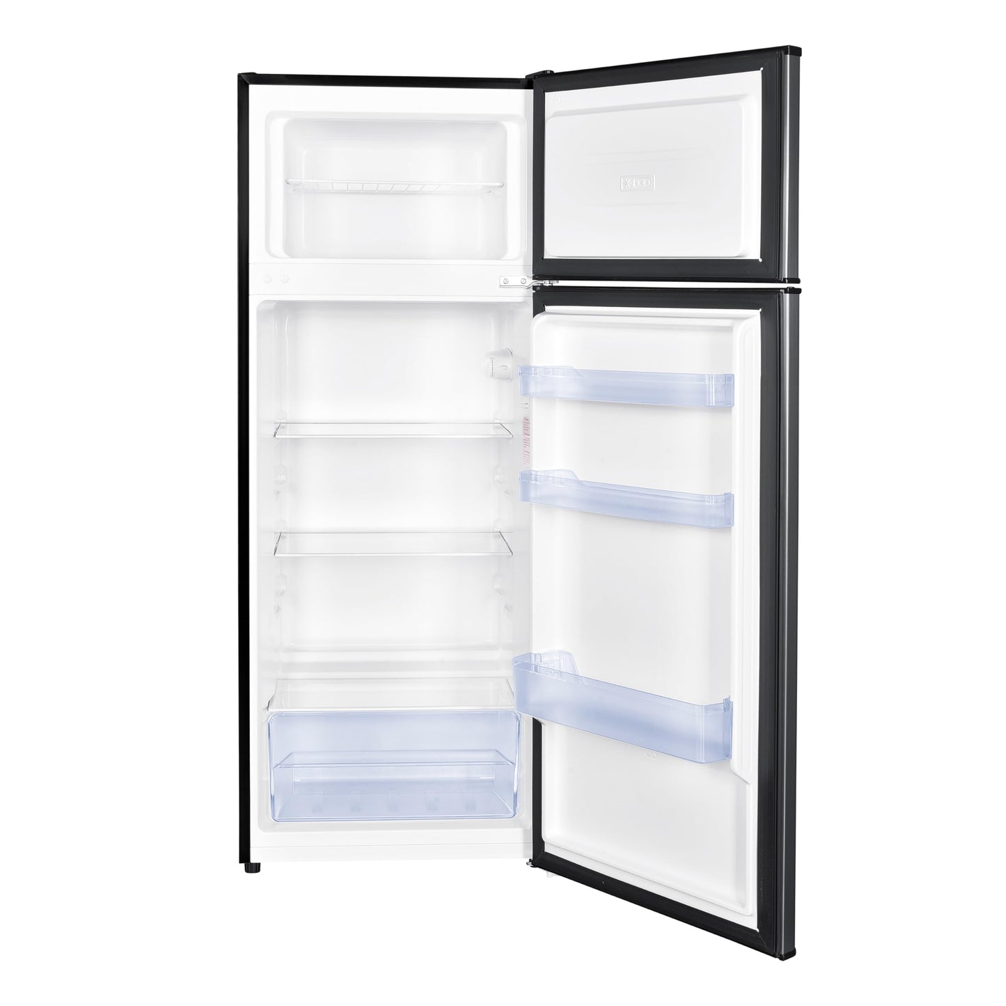 West Bend Apartment Refrigerator Freestanding Reversible Dual Doors Full Fridge with Freezer, Full-Range Temperature Control with Adjustable and Removable Door Bins and Shelves, 7.5-Cu.Ft, Black