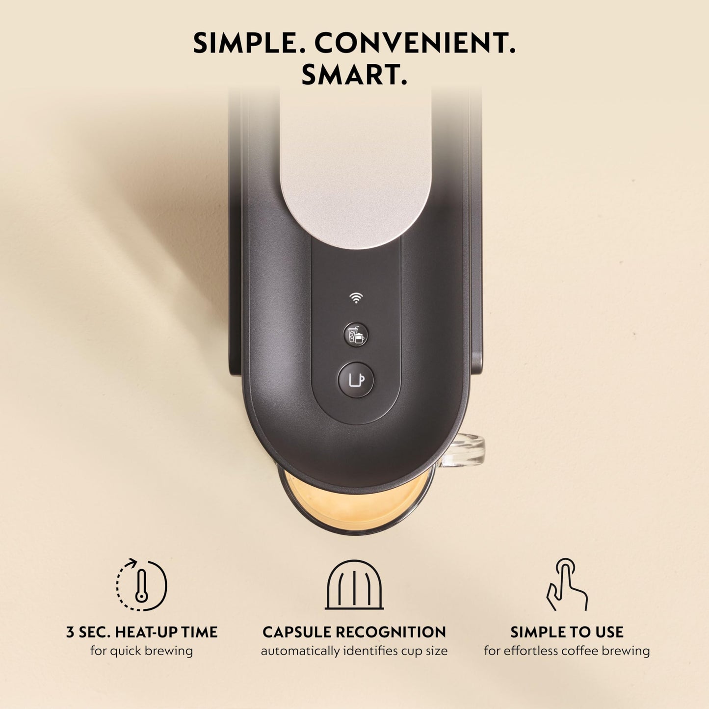 Nespresso Vertuo Up Coffee and Espresso Maker by Breville, Ink Black