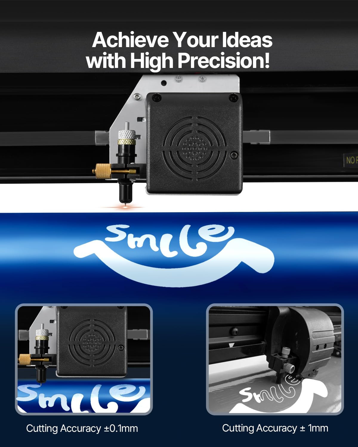 VEVOR Vinyl Cutter Machine, Upgraded 28 Inch Paper Feed Cutting Plotter Bundle, Adjustable Force & Speed Vinyl Printer with Powerful Stepper Motors, Signmaster Software Compatible with Windows System