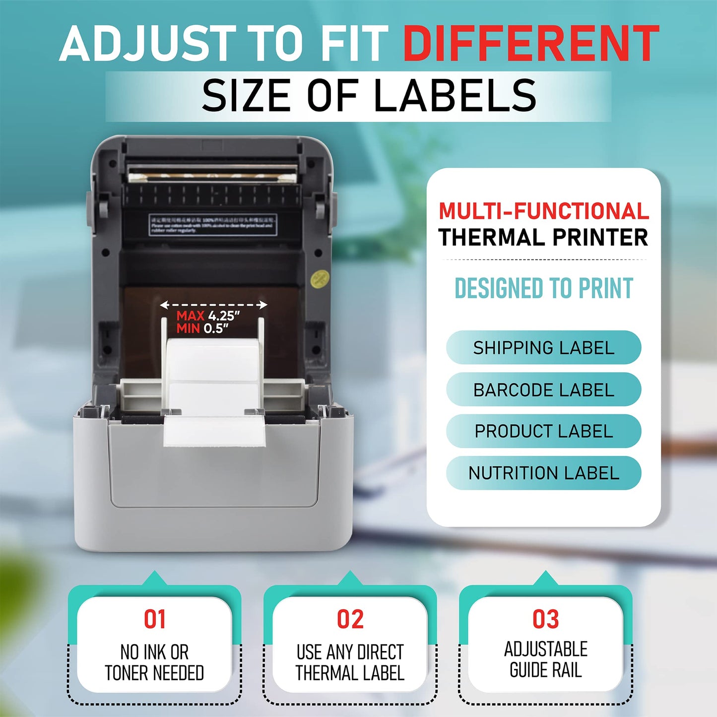 Arkscan 2054K-USB Upgraded 2054A Shipping Label Printer for Windows Mac Chromebook, Support Amazon Paypal Etsy Shopify ShipStation UPS USPS FedEx, fit Roll & Fanfold 4x6 Direct Thermal