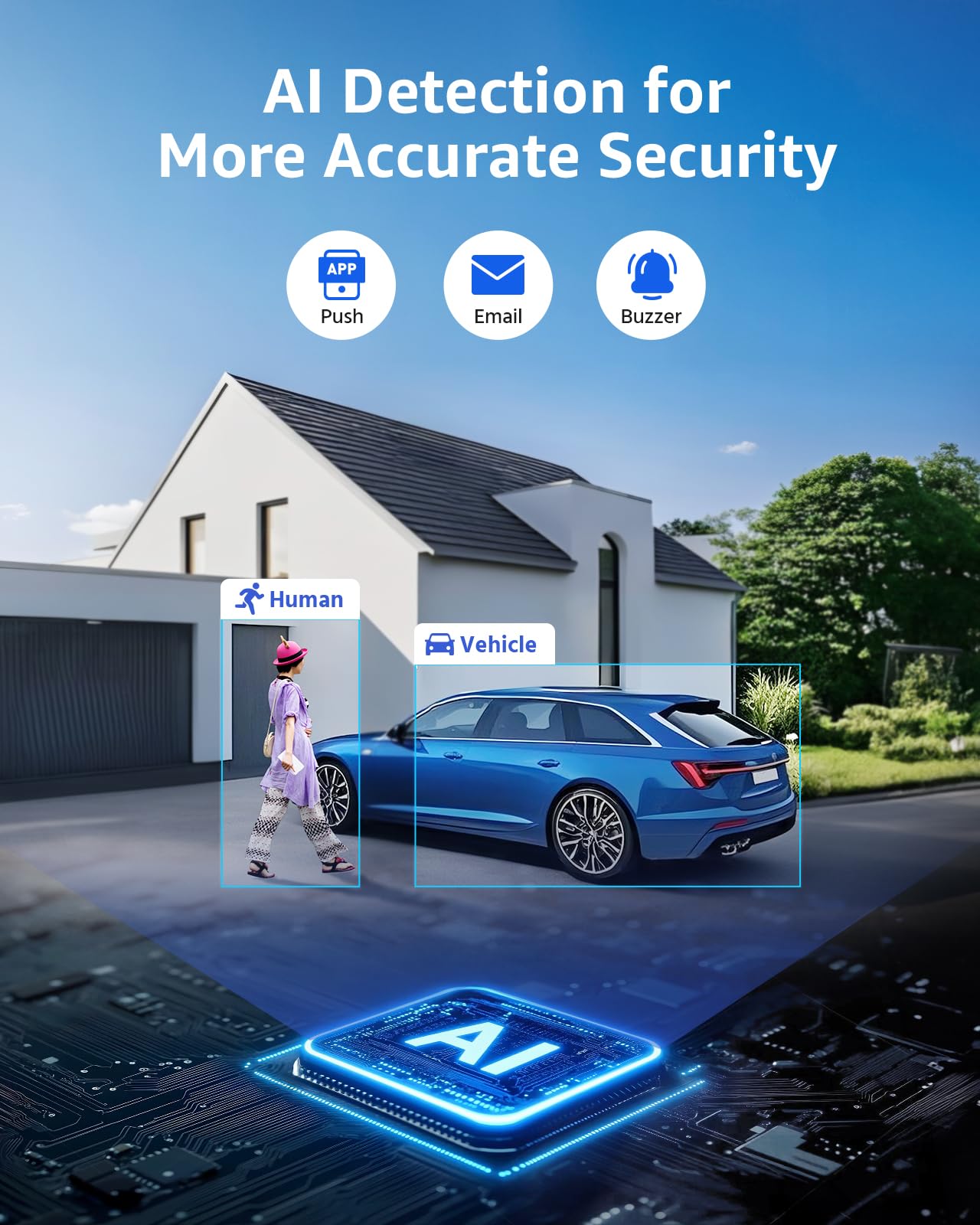 ANNKE 4K PoE Security Camera System, 12MP H.265+ 8CH NVR with 2TB HDD, 6Pcs 8MP IP Turret Outdoor Cams, AI Human & Vehicle Detection, Spotlight Color Night Vision for Outdoor Surveillance, IP67