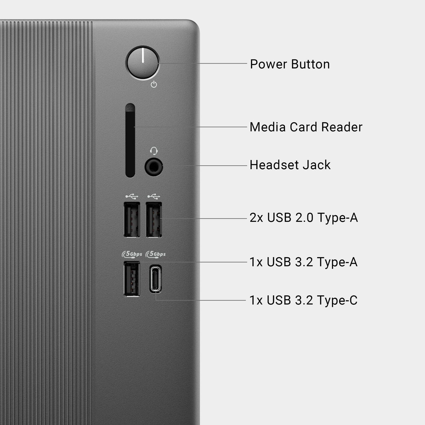 Dell Tower Desktop ECT1250 - Intel Core Ultra 7-265 Processor, UHD Graphics, 16GB Memory, 1TB M.2 SSD, 3.0 SD Card Reader, Wired Keyboard and Mouse, Windows 11 Pro, Basic Onsite Service