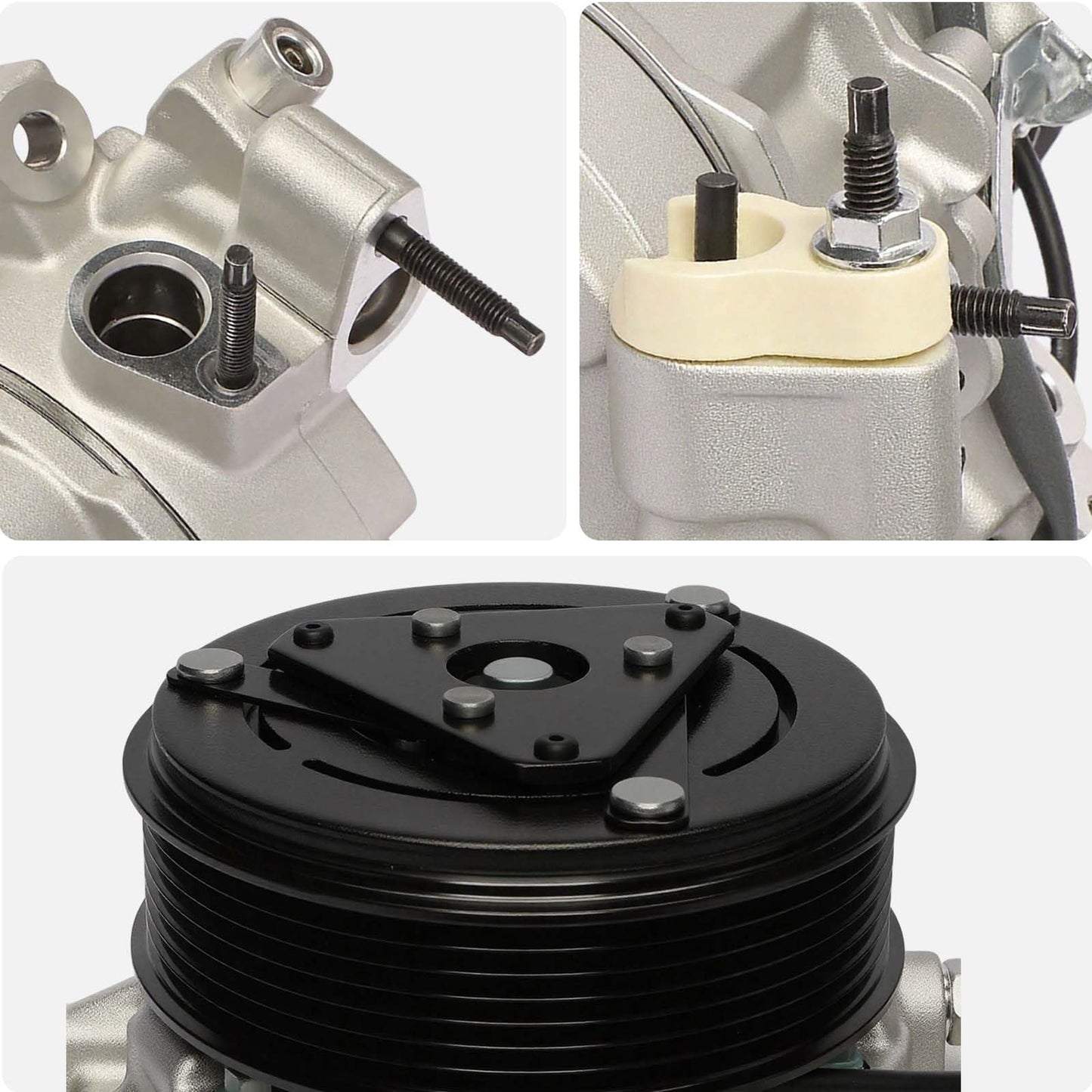 AISIN AFTERMARKET ACCH-00427 Air Conditioner AC Compressor - Compatible with Honda HR-V 2023-2024 2.0L - with 7-Pulley Groove, with Clutch
