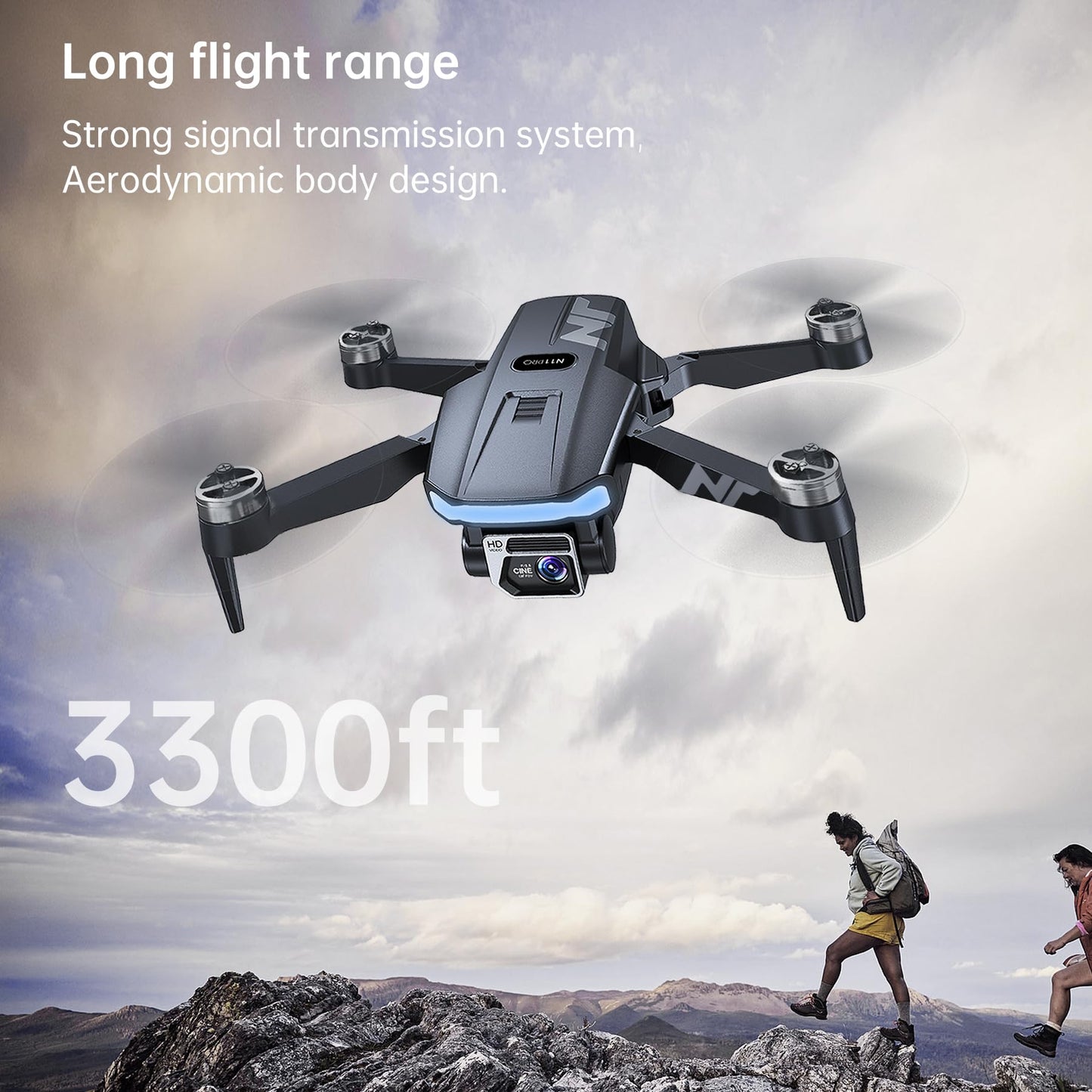 4K UHD GPS Drone with Camera for Adults N11 Pro, 90 Min 3 Battery Long Flight Time, Auto Return, Follow Me, Long Control Range, Brushless Motor, 5G FPV RC Quadcopter for Beginners