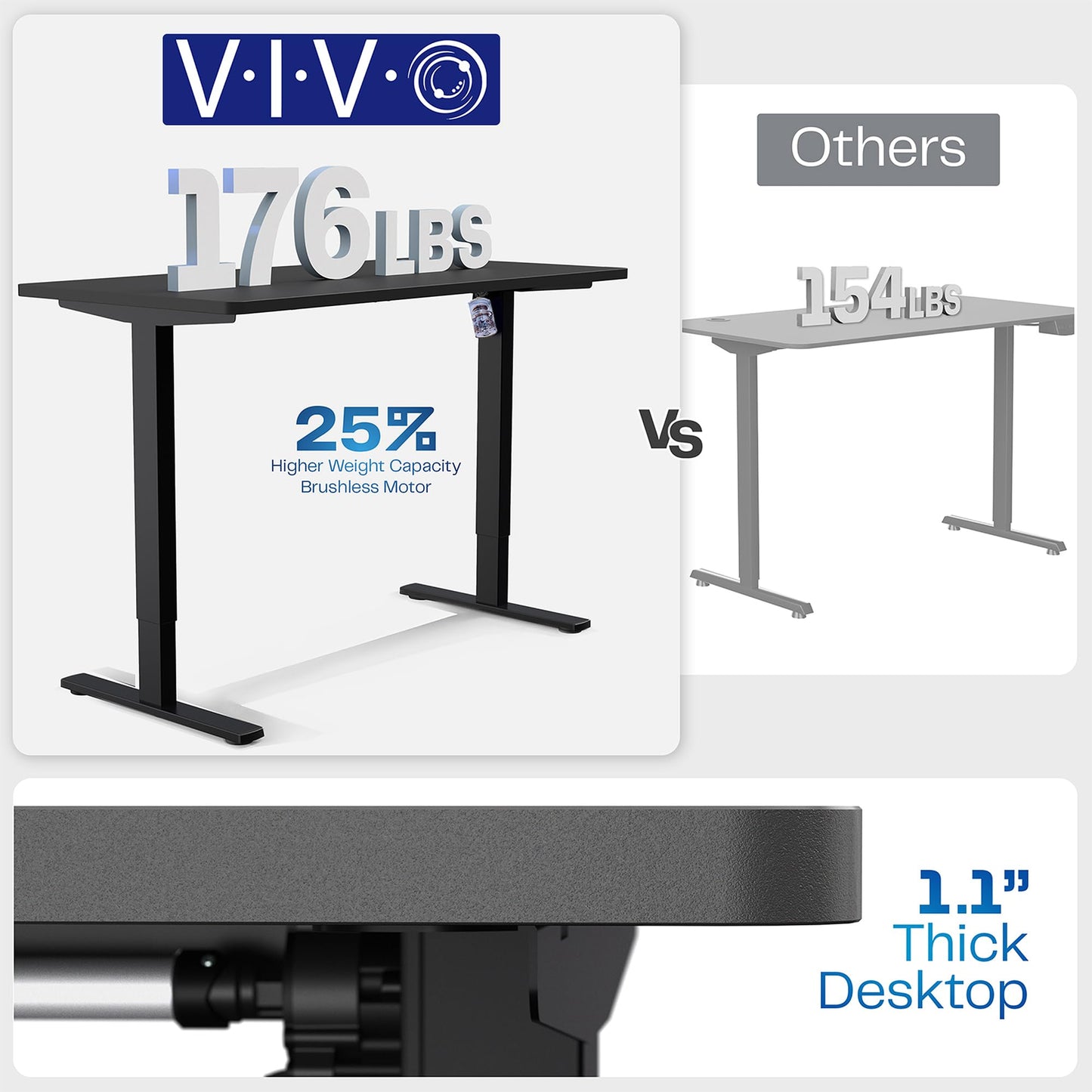 VIVO Electric 71 x 30 in Standing Desk, Memory Height Adjustment, 1B Series, Holds 220 lbs, Dark Walnut Top Black Frame, DESK-KIT-1B7D
