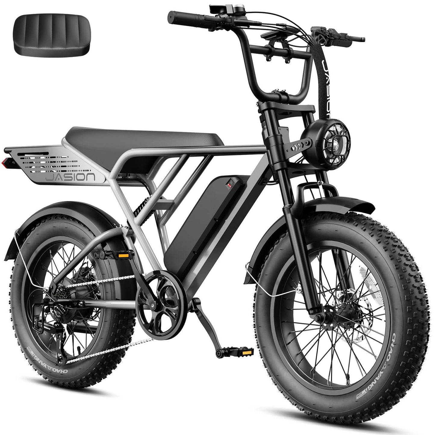 Jasion RetroVolt Pro Electric Bike for Adults, 3000W Peak Motor & 38 MPH & 90-Miles, 20'' X 4'' Fat Tire Electric Dirt Bike,1040WH Removable Battery, Hydraulic Brakes E Bike-RS