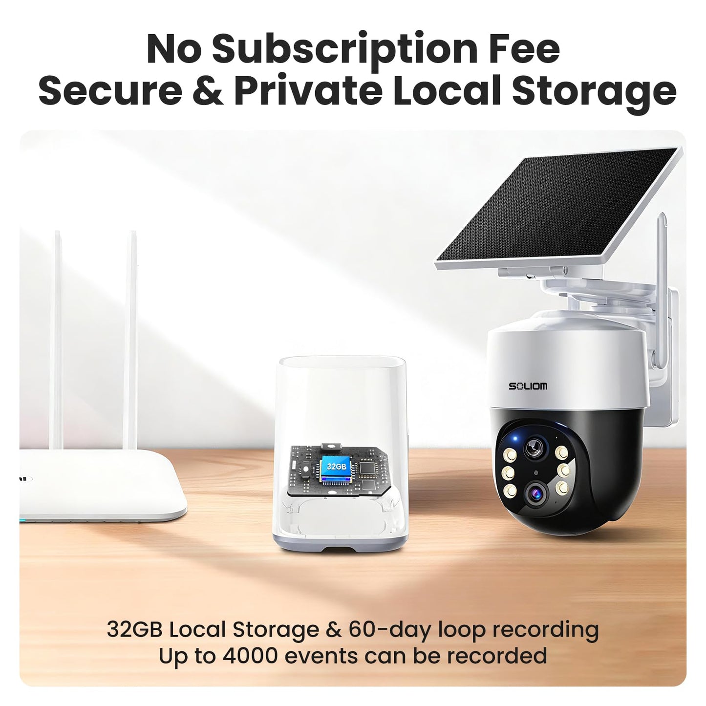SOLIOM Security Cameras Wireless Outdoor,4K Ultra HD for Day and Night, No Subscription,Built in Radar,Solar Powered Cameras for Home Security, 360° Pan Tilt Auto Tracking,5G & 2.4G WiFi, 4-Cam Kit