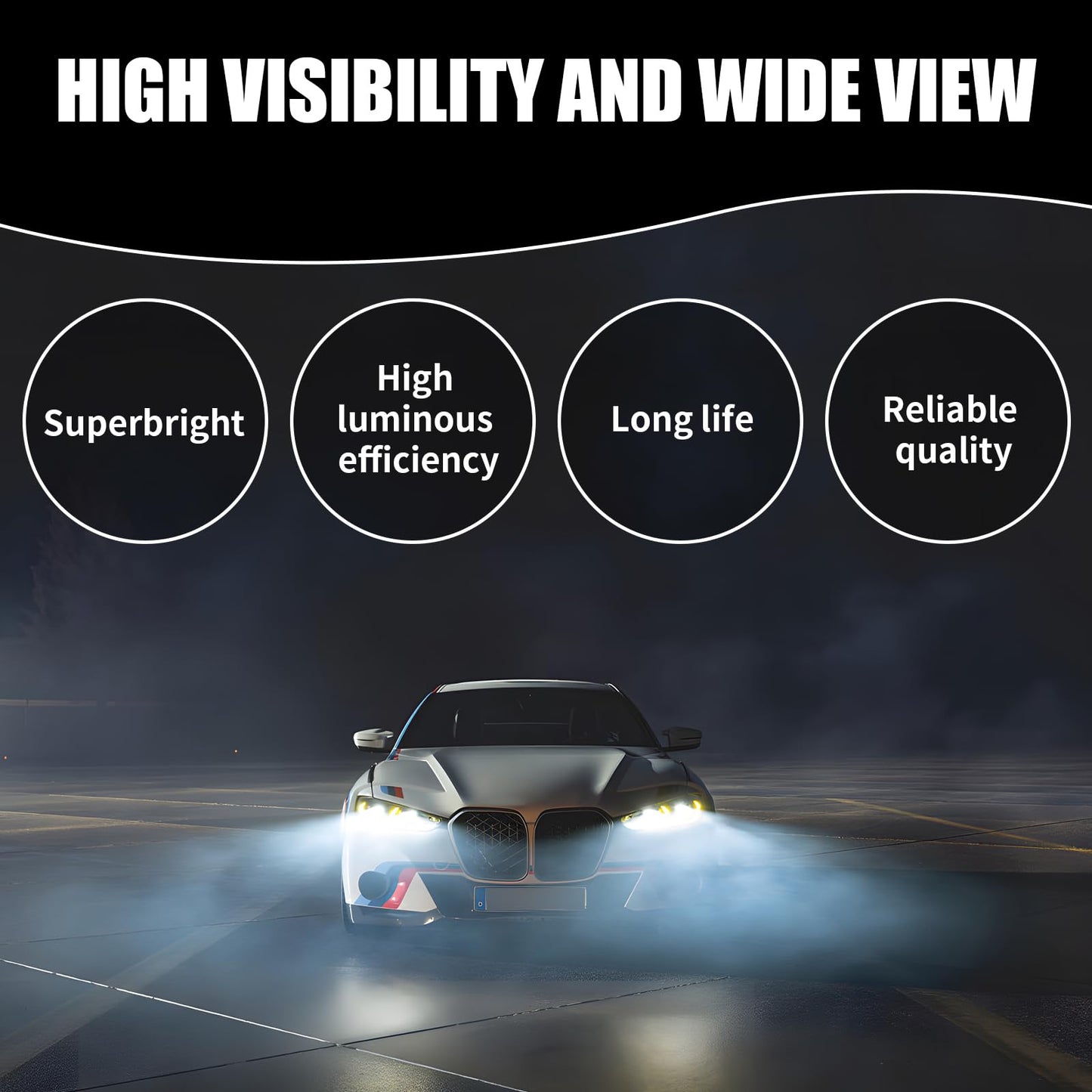 Flygun 9006 Car Halogen Bulbs, Ultra White Light, 12V 100W, 2 PCS, High Beam Low Beam, Fits Most Cars, Trucks, SUVs