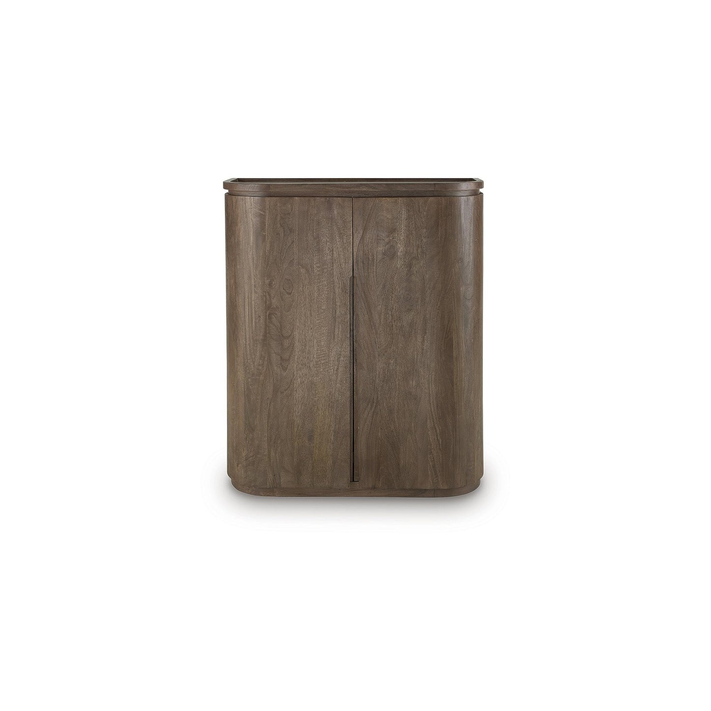 Signature Design by Ashley Landermont Contemporary Bar Cabinet with Anti-Tipping, Dark Brown