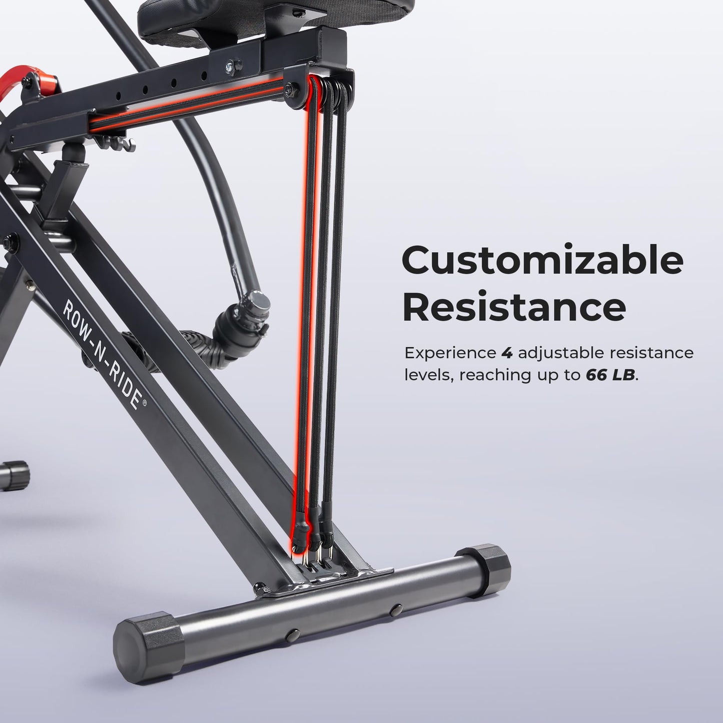 Sunny Health & Fitness Duo Motion Row and Squat Assist Multi-Functional Workout Trainer with Adjustable Resistance, Easy Setup & Foldable, Glute & Leg Exercise Machine - SF-A022070