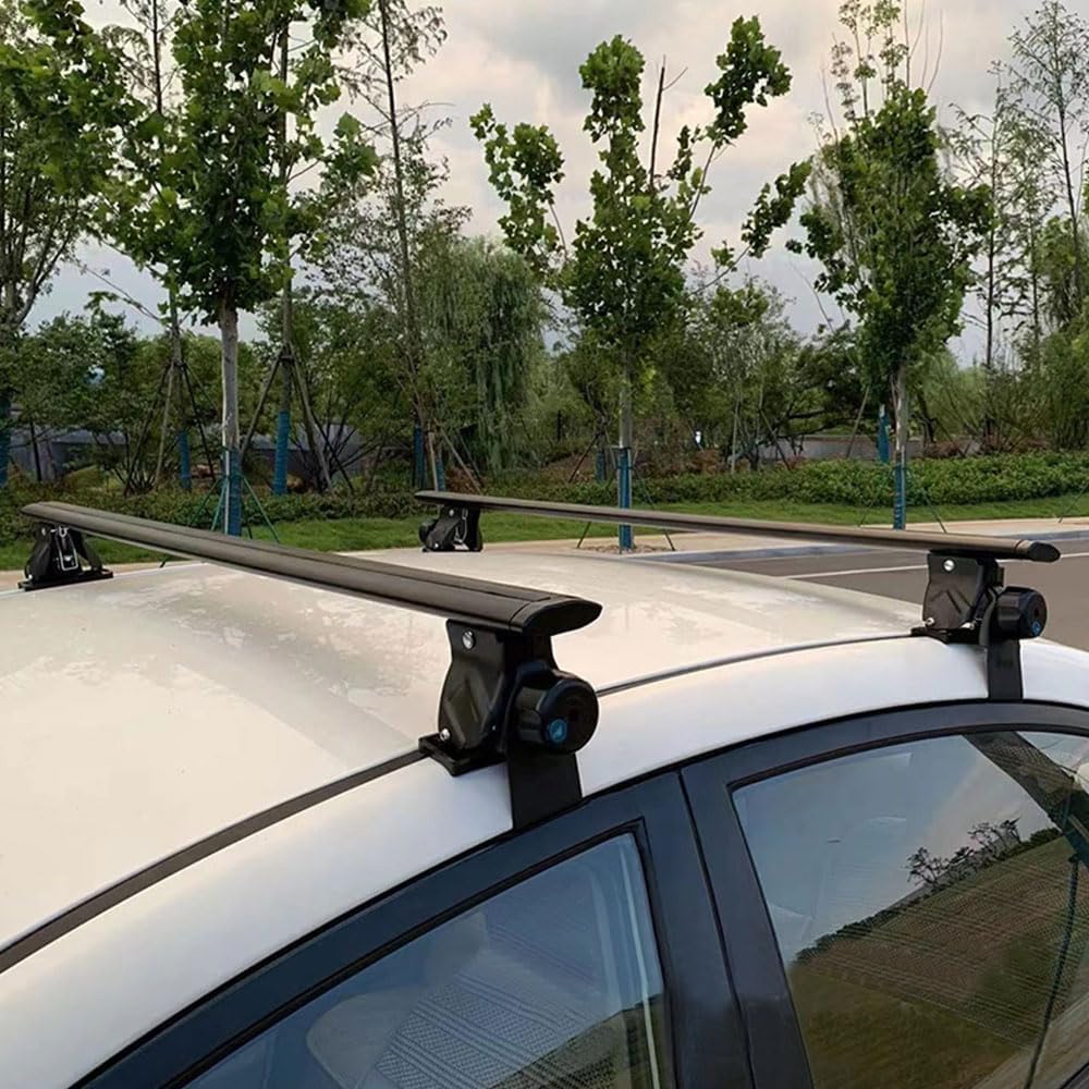 2Pcs Heavy Duty Roof Rack Cross Bars Fits for Chevy Colorado 2023-2025 / Silverado 2019-2024 2025 Aluminum Cargo Bars Luggage Gear Rooftop Storage Car Roofs Rack Cargo Carrier (Black)