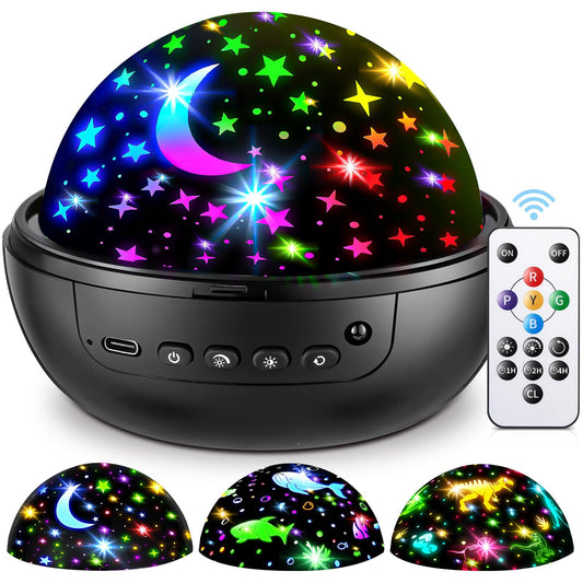 COOLNIGHT Night Light Projector for Kids, 93 Lighting Modes, Remote Control, Black, Model NLP-Pro