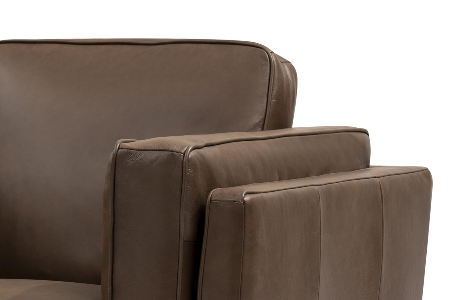 Valencia Artisan Full Leather Accent Chair 41.5” | Pure Full Italian Nappa Leather, Solid Wood Accent, Ultimate Comfort, Chocolate Brown