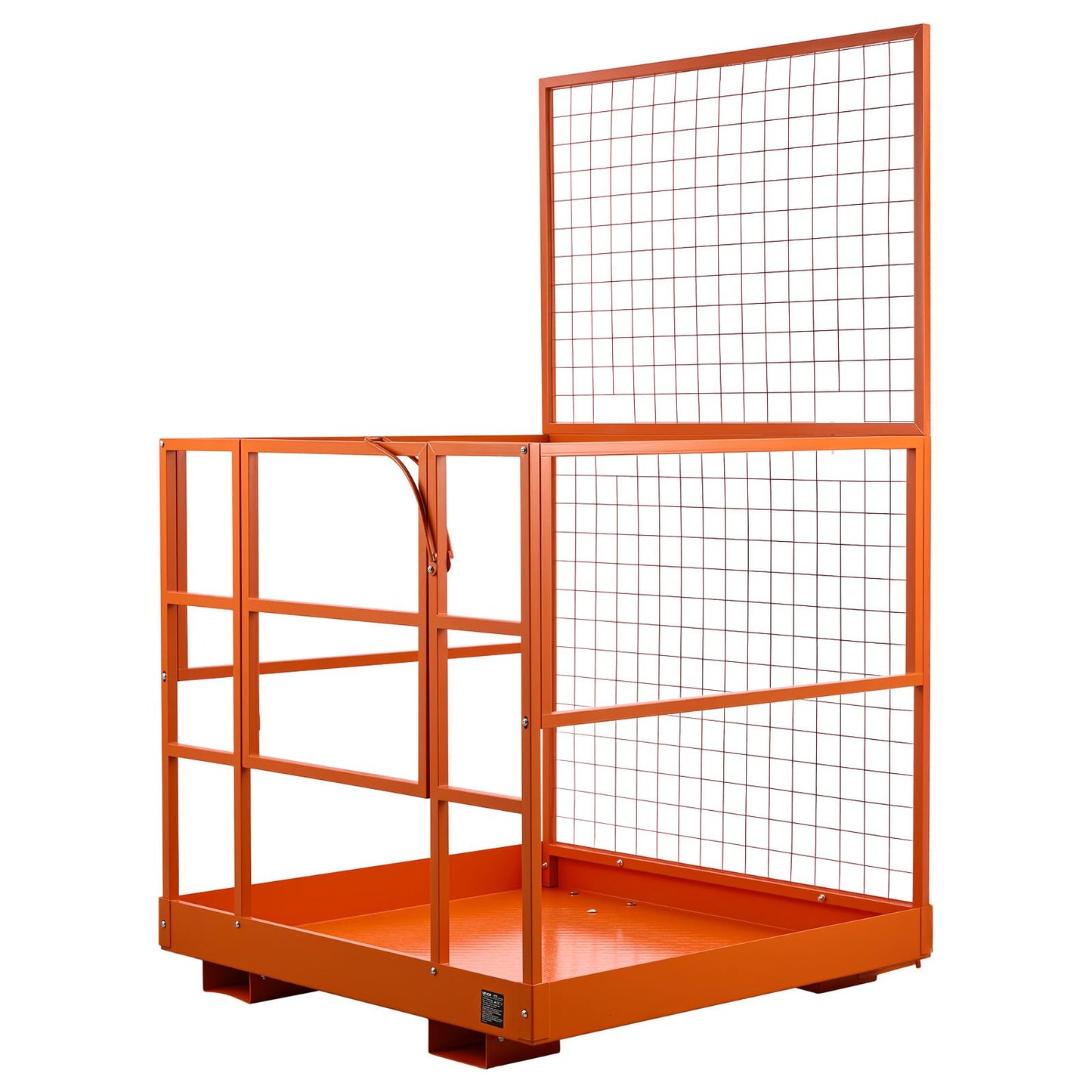 VEVOR Forklift Safety Cage, 48.2 x 45.2 Inch Heavy Duty Forklift Man Basket, 1400 lbs Capacity Collapsible Work Platform Lift Basket with Safety Harness & Lock, for Most Aerial Jobs Lifting Loader