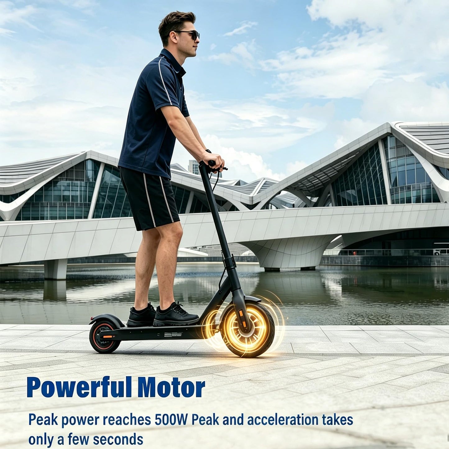Electric Scooter for Adults and Teens, App Control, 500W Motor, 18 MPH, 21 Miles Range, Dual Brake Foldable Commuter Scooter, for Christmas