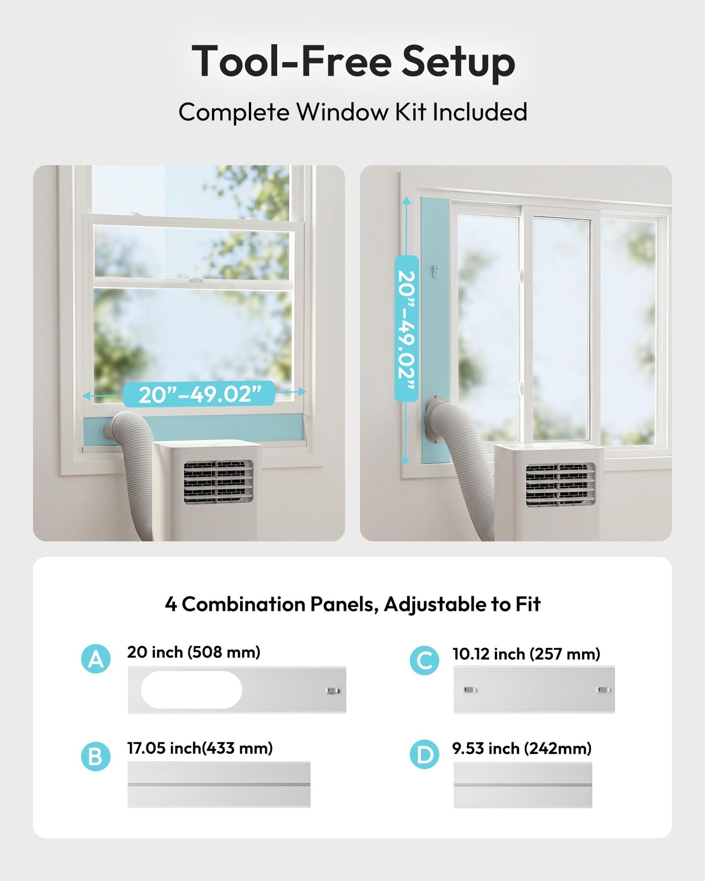 EUHOMY 14,000 BTU Portable Air Conditioners, 5-in-1 Portable AC Unit with Cool, Heat, Dehumidifier, Fan, Sleep Mode, 650 Sq.Ft. with 350 CFM Airflow, App/Remote Control, 24H Timer Quiet AC for Bedroom