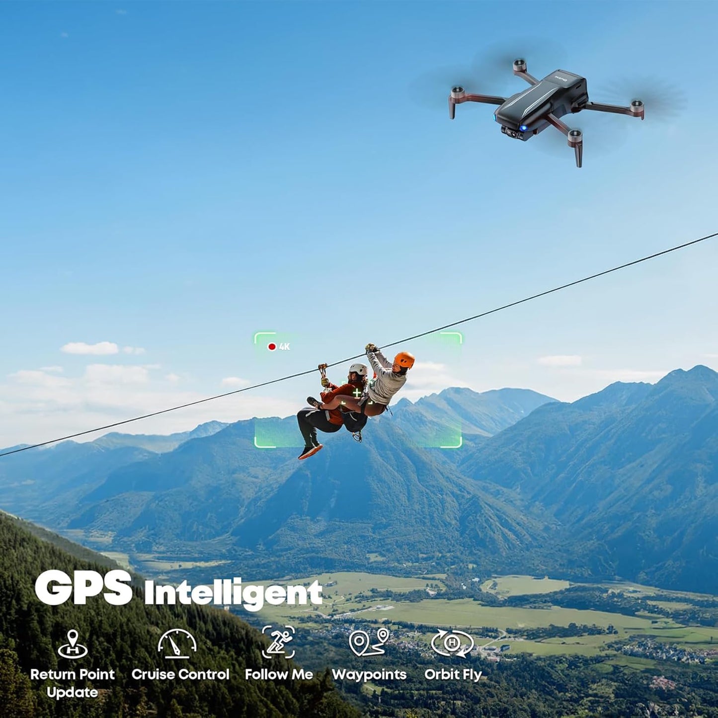Bwine F7MINI 4K(RC3) Drones with Camera for Adults, 8K Photo 4K Video, RC with 1080P Screen, 20000ft Transmission, 64min Flight, 3-Axis Gimbal, 249g FAA-Exempt, GPS Track, Auto Return, Beginner Mode