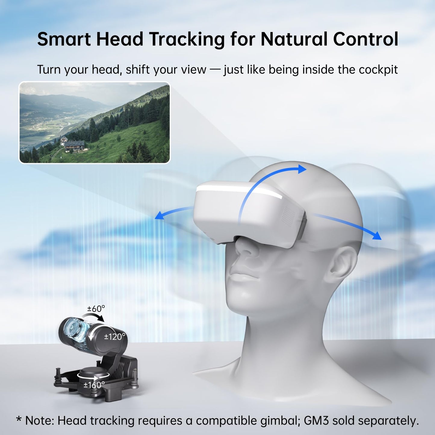 CADDXFPV Walksnail Avatar HD FPV Goggles L – 1080p 4.5-Inch Screen, Head Tracking, Immersive Flight Experience, PPM Signal, Micro SD Slot, Lens Customization, Compatible with All Walksnail VTX Kits