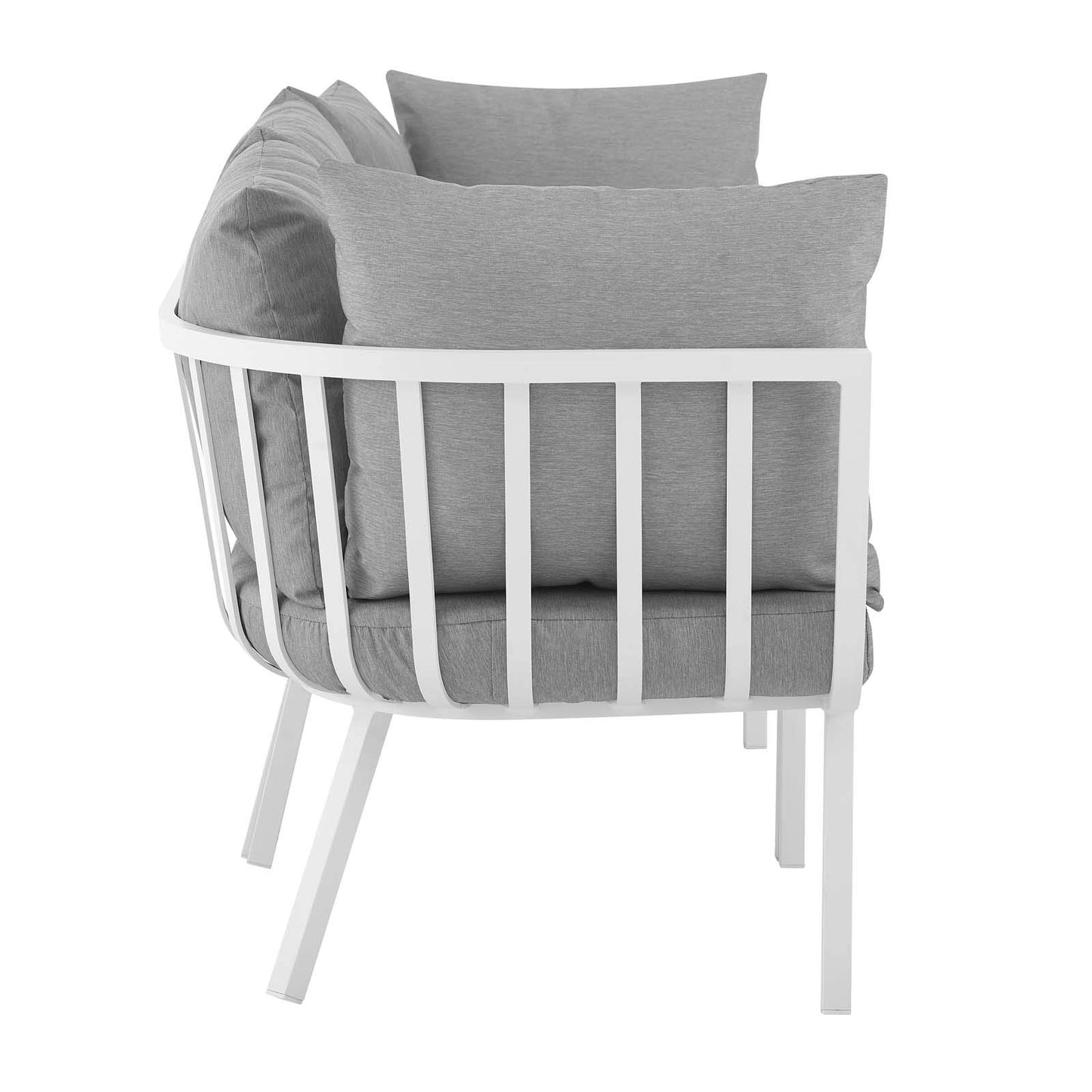 Modway Riverside Outdoor Furniture, 3-Piece Set, White Gray