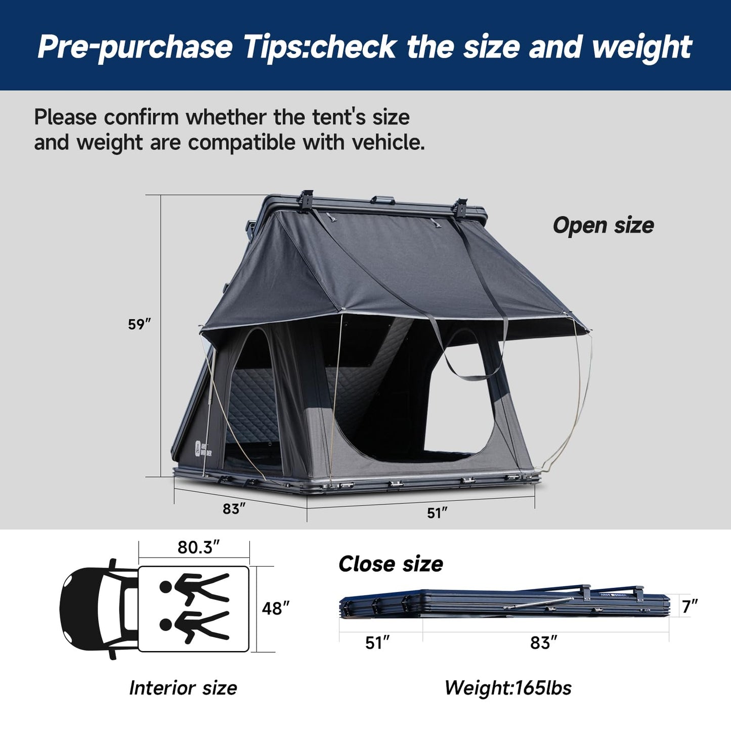 Rooftop Tent Hard Shell,Solar Panel Roof top Tent Hardshell, pop up Rooftop Camping for Jeep Truck Car SUV Van Wrangler.