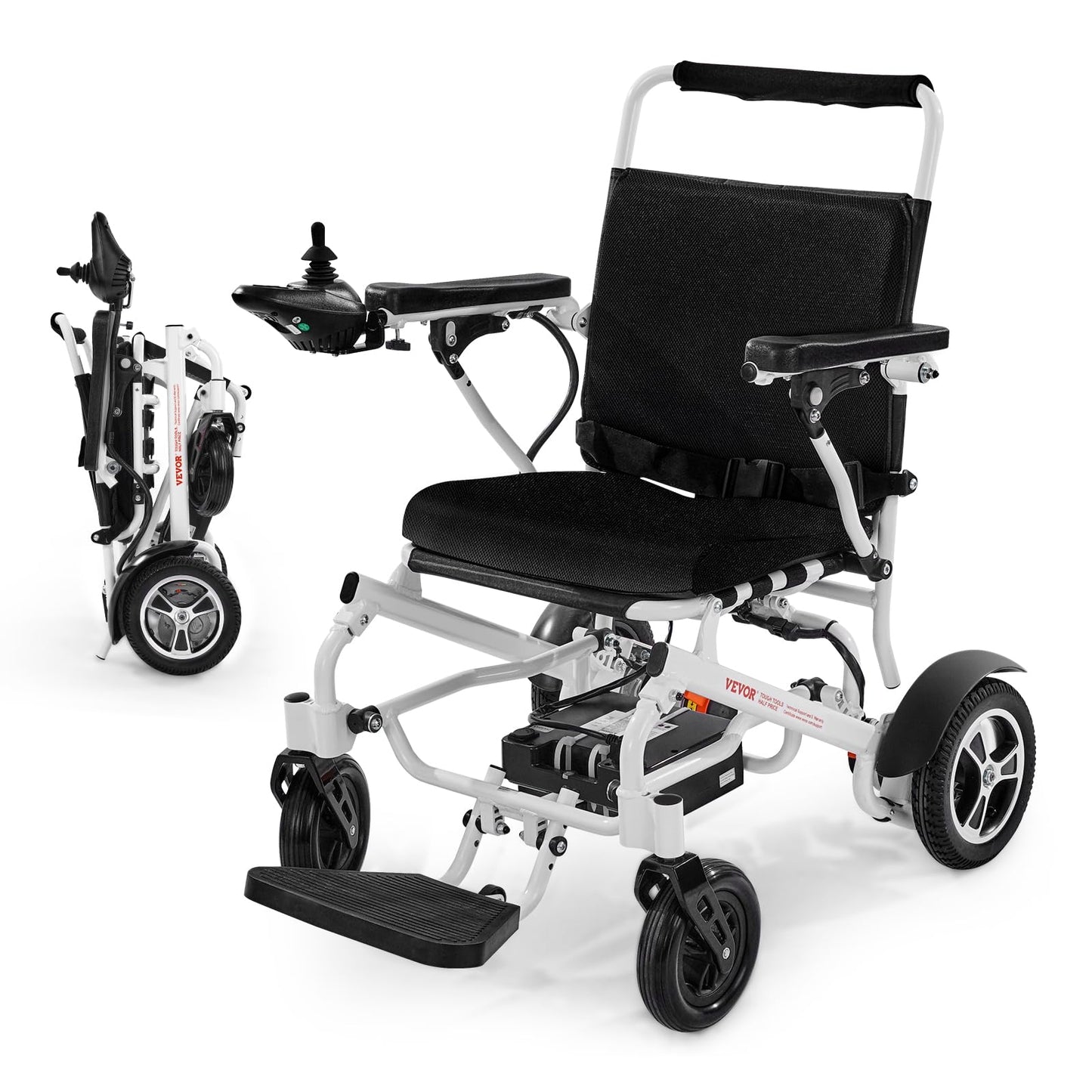 VEVOR Electric Wheelchair for Adults, 300 lbs Capacity & 21" Seat, Foldable Lightweight Motorized Chair, 13-Mile Long Range All-Terrain Power, Portable for Seniors Mobility