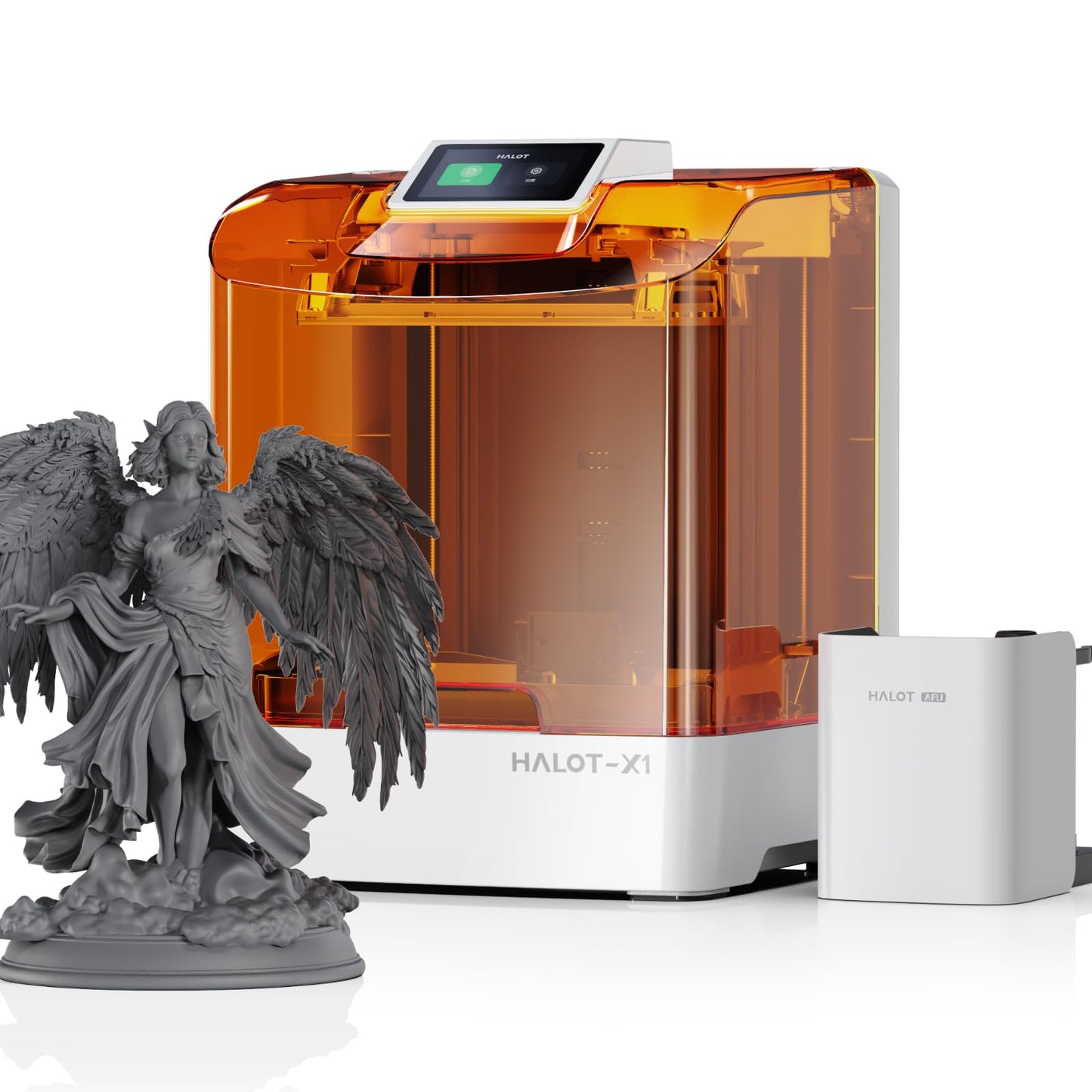 Creality Halot-X1 Combo Resin 3D Printer, 10.1" 16K Mono LCD, 14×19 μm, 170 mm/h High-Speed Printing, Intelligent Resin Management, Fully Assembled Auto Leveling, Large Print Size 8.33*4.66*7.87 in