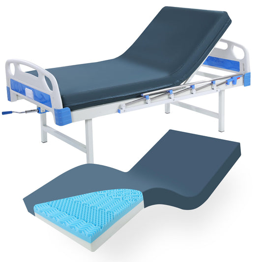 HOMBYS FDA Registered 5-Zone Memory Foam Hospital Bed Mattress, 76"x36"x6" Pressure Relief for Home & Clinical Use, Waterproof & Machine-Washable Cover, Supports 500 lbs for Bariatric & Elderly Care