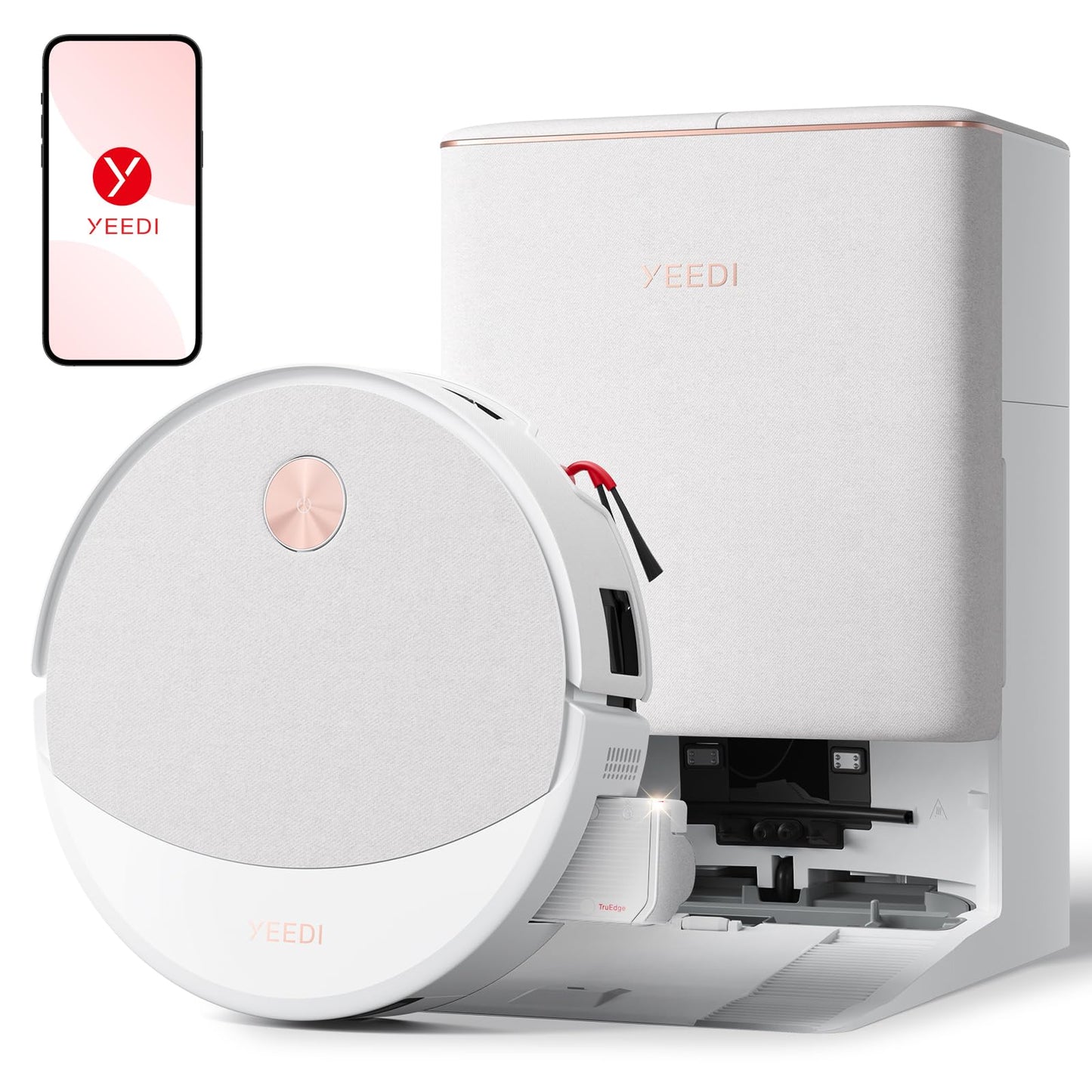 Yeedi M16 Infinity Robot Vacuum and Mop, 30000Pa Suction, Self-Cleaning Roller Mop, ZeroTangle 4.0 for Pet Hair, Self-Emptying Omni Station, AI Obstacle Avoidance