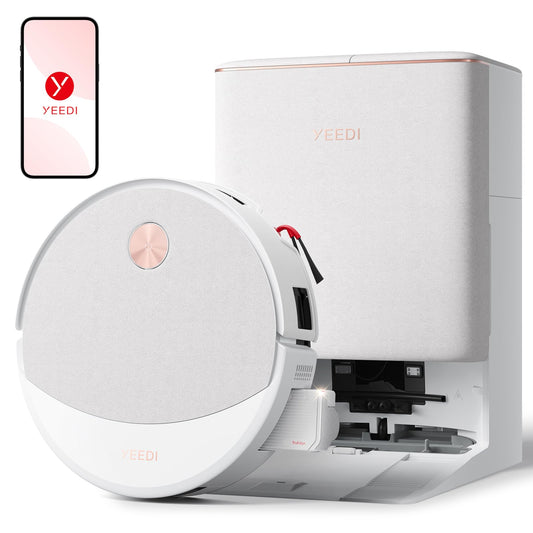 Yeedi M16 Infinity Robot Vacuum and Mop, 30000Pa Suction, Self-Cleaning Roller Mop, ZeroTangle 4.0 for Pet Hair, Self-Emptying Omni Station, AI Obstacle Avoidance