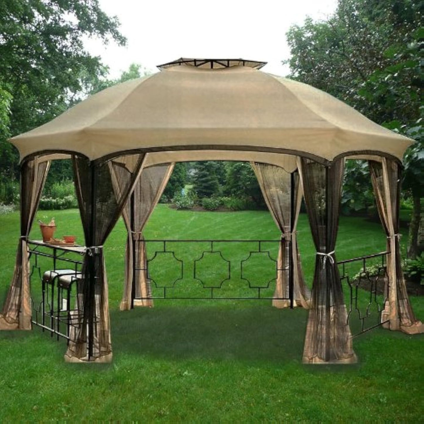 Dawson Hexagon Gazebo Replacement Canopy Top Cover - RipLock 500