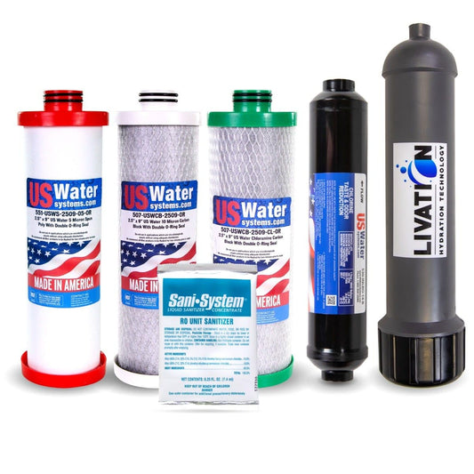 US Water Systems All-American 6-Stage R/O Filter Pack - Made in the USA