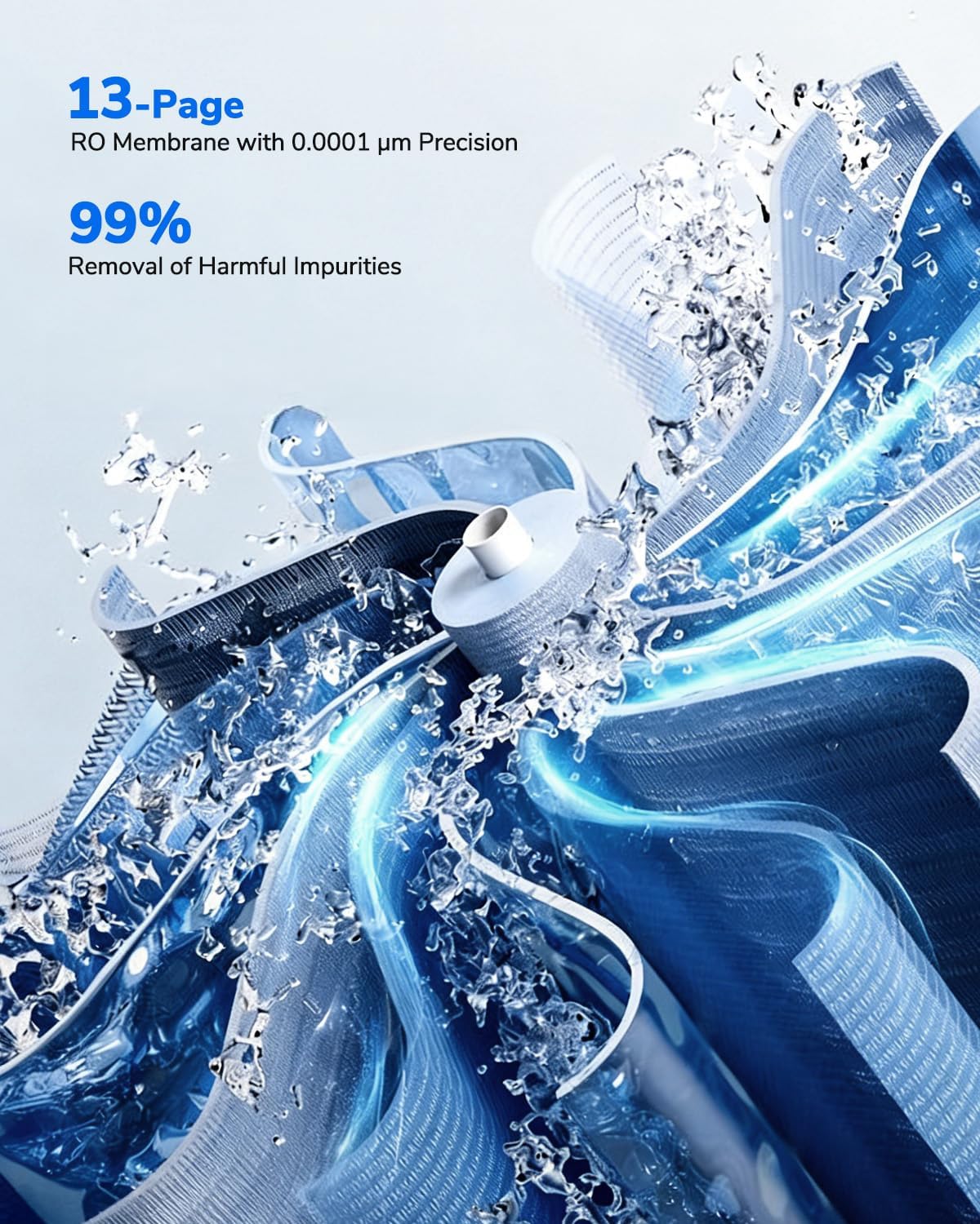 Ecoviva 800GPD UnderSink Reverse Osmosis System, German Design with NSF/ANSI 58 61 372 Tankless 3:1 Pure to Drain 9-Stage, 10 Years Robust Alkaline RO Water Filtration, Fully Sealed Noise Reduction