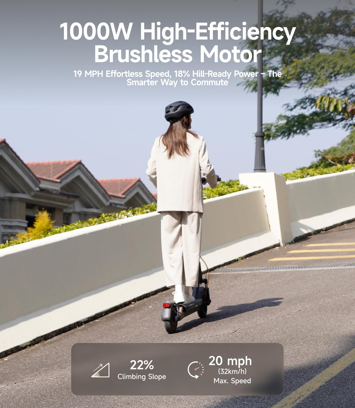 NAVEE GT3 Pro Electric Scooter, e Scooter, 1000w 800w Motor with Suspension, Long Range 37.5 Miles, Fast 20 Mph, 10 inch Tires All Terrain, Foldable for Adults Men Teens Students Commuter, Heavy Duty