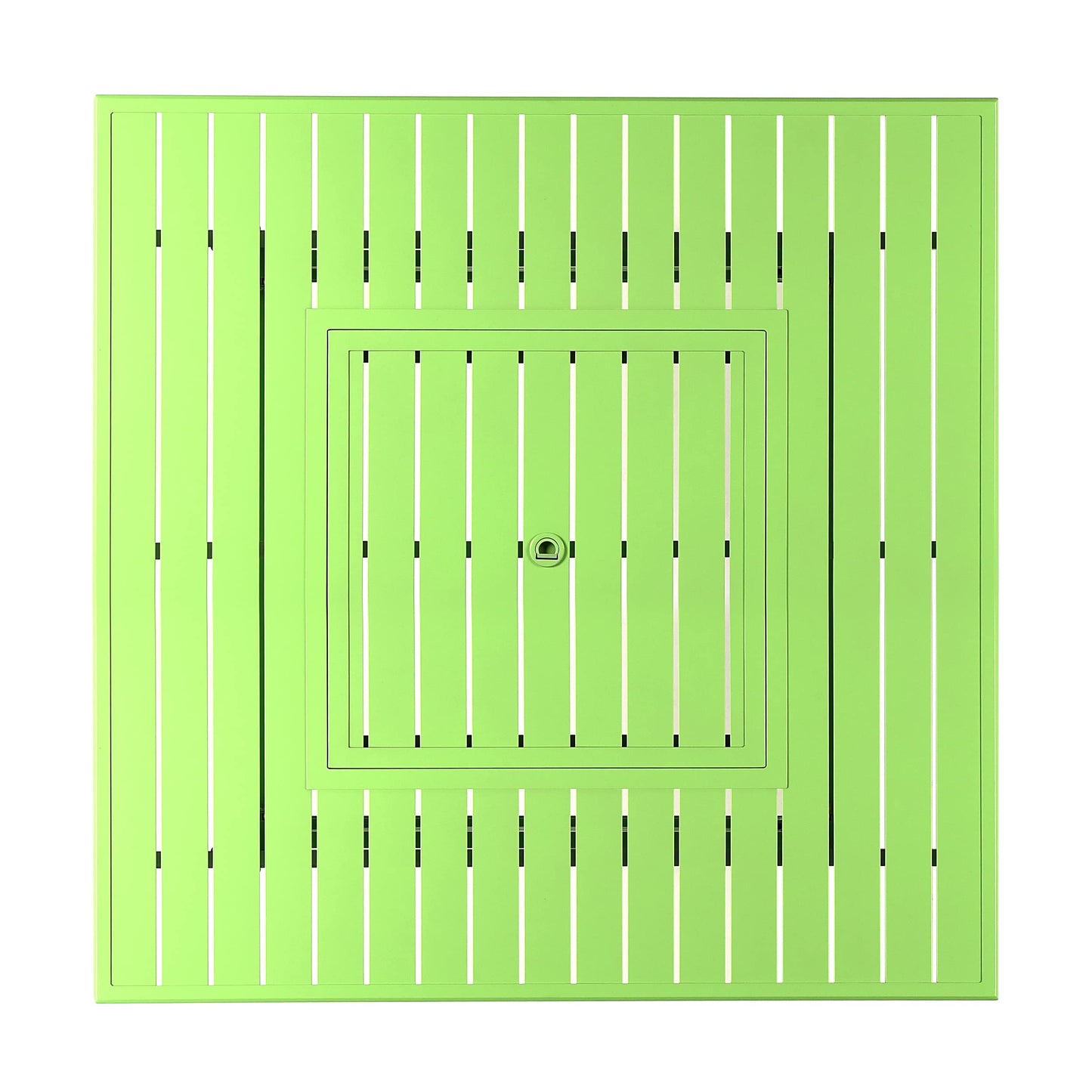 Square 42 in. x 42 in. Aluminum Propane Fire Pit Table with Glass Beads, Two Covers, Lid, 57,000 BTUs in Green Finish