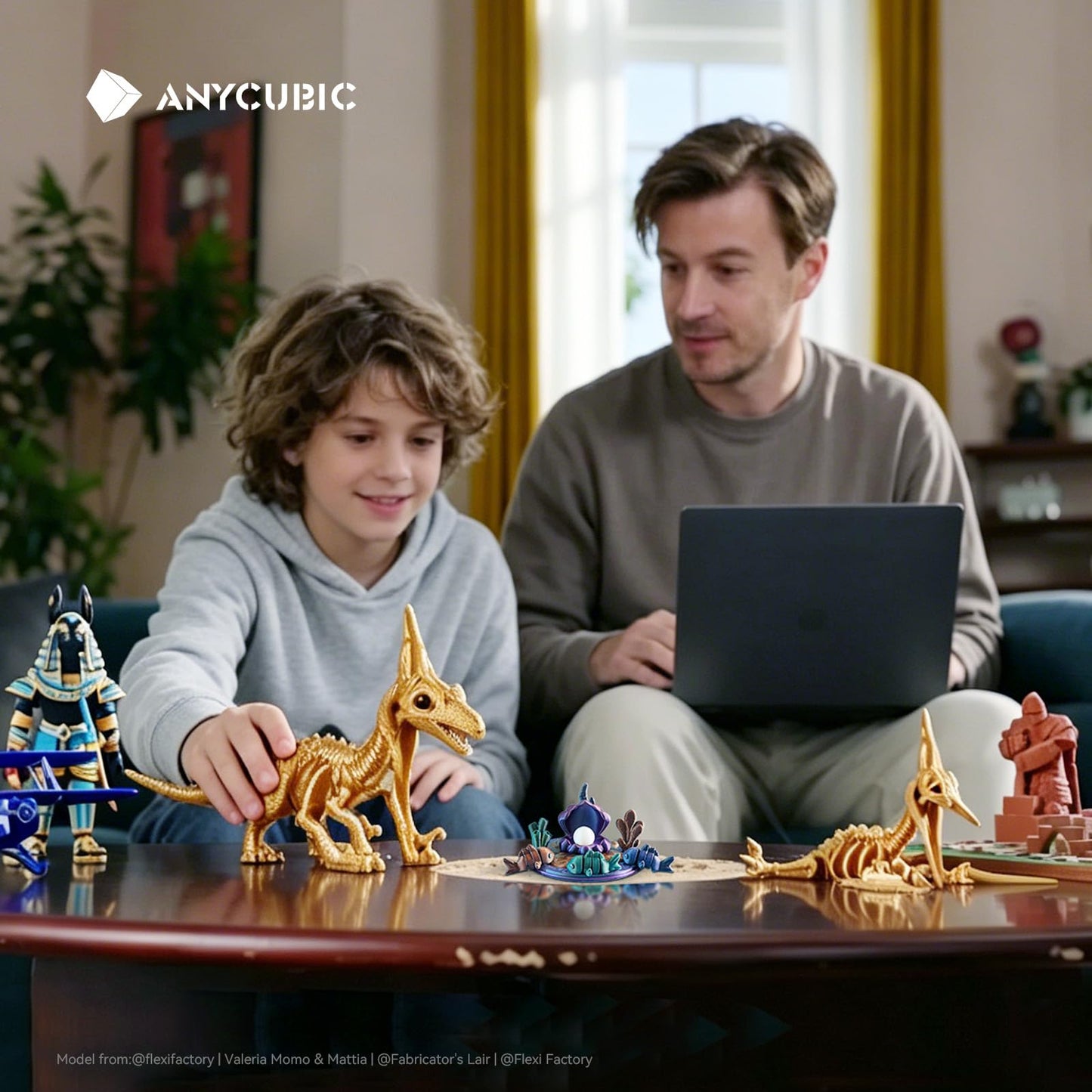 Anycubic Kobra X Multicolor 3D Printer, Easy Setup with Native 4-Color Printing Up 19 Color, 600mm/s Fast 3D Printing, AI Camera, Quiet 45dB, 260mm³, FDM for Kids Beginners Family Makers Professional