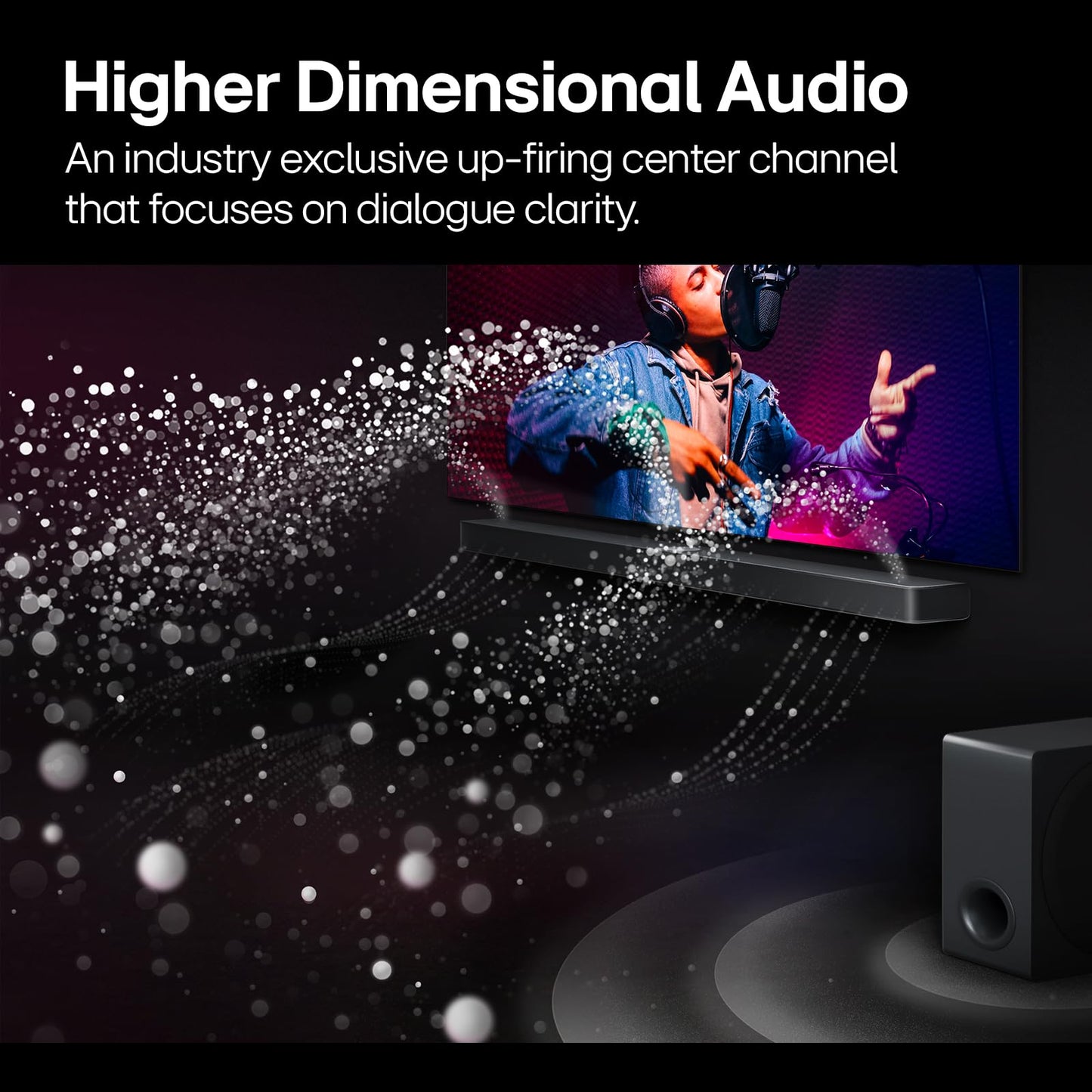 LG S80TR 5.1.3 ch. OLED evo TV Matching Home Theater Soundbar with Rear Surround Speakers and Wireless Subwoofer, Wow Orchestra, Dolby Atmos, WOWCAST Built-in (2024 Model)