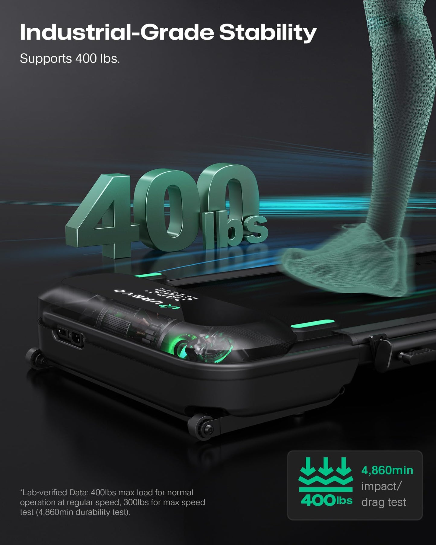 UREVO Foldimix 5L Treadmill with Multifunctional Desk, 9% Auto Incline Walking Pad for Home Office, Quiet 3.0HP Dual, 14-Point Shock Absorption, Folding Running Machine for Laptop/Work