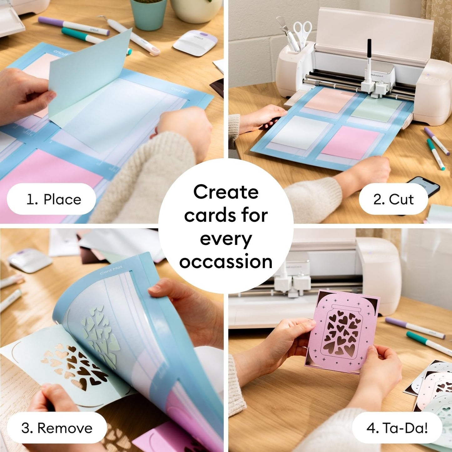 Cricut Maker 4 Card Making Bundle - Smart Cutting Machine with Card Mat, Card Inserts & Materials for Greeting Cards, Invitations & Paper Crafts