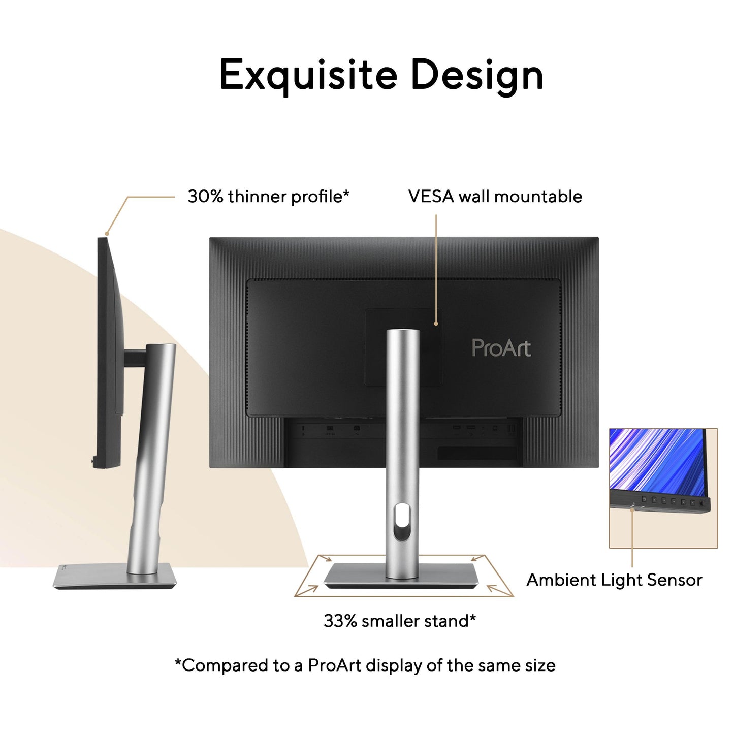 ASUS ProArt Display 27” 1440P Professional Monitor (PA278QGV) – IPS, QHD (2560 x 1440), 95% DCI-P3, Color Accurate, ΔE<2, Calman Verified, 120Hz, HDR-10, Light Sync, Ergonomic, 3 yr Warranty