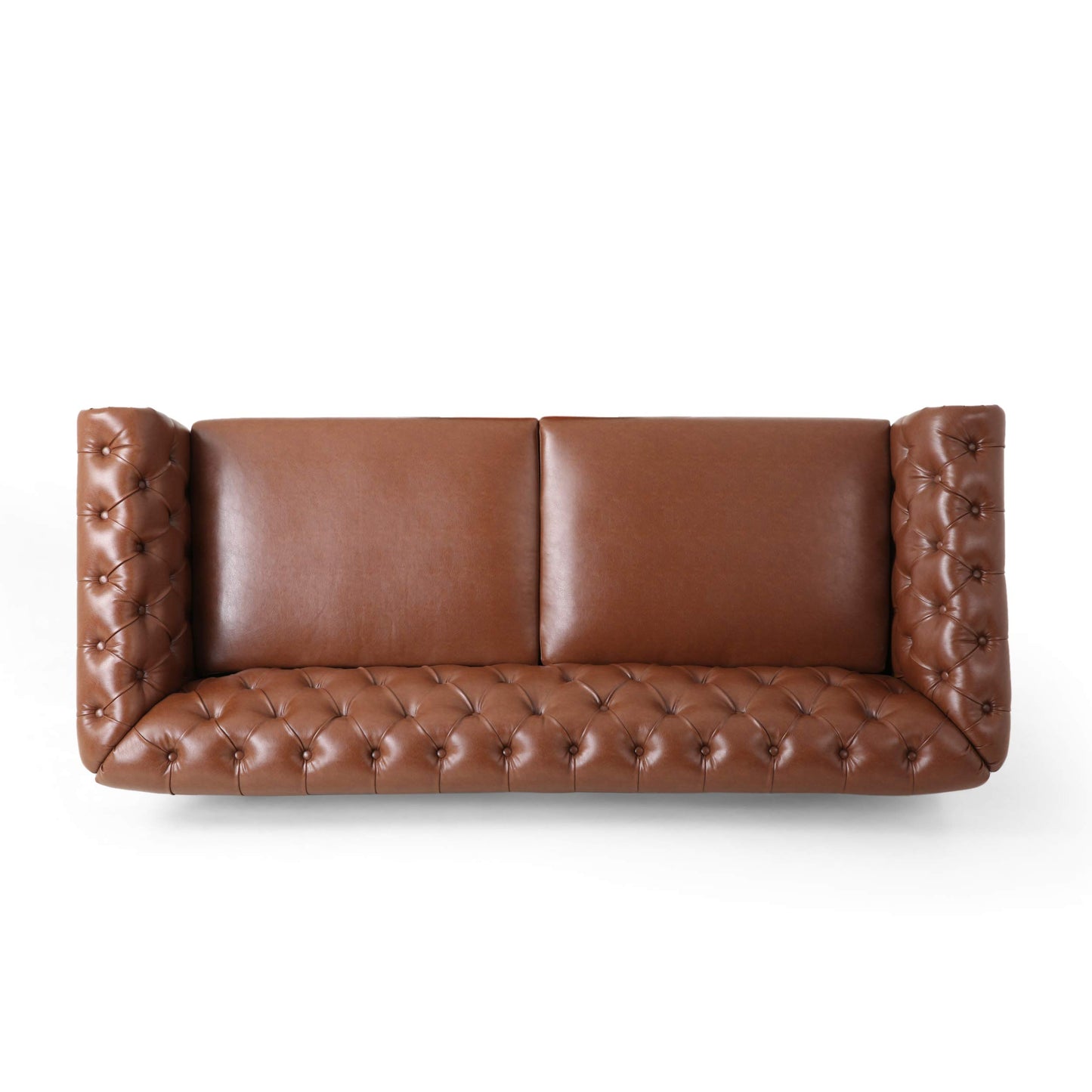 Christopher Knight Home Castalia Sofas, Cognac Brown + Natural