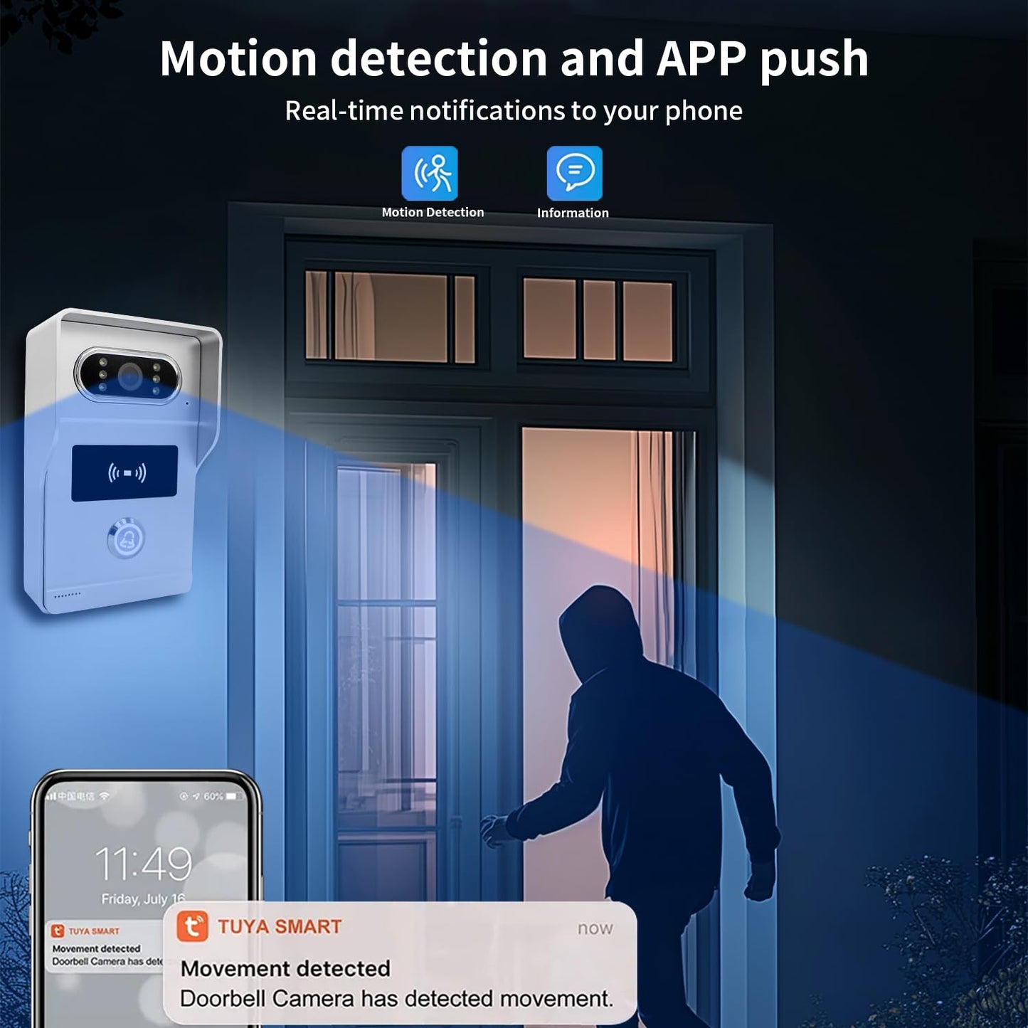 WiFi IP Video Apartment Intercom System,1080P Camera and 6 PC 10 inch Touch Screen Monitor Wired Monitor,Door Phone Kit with 32G Card, Tuya