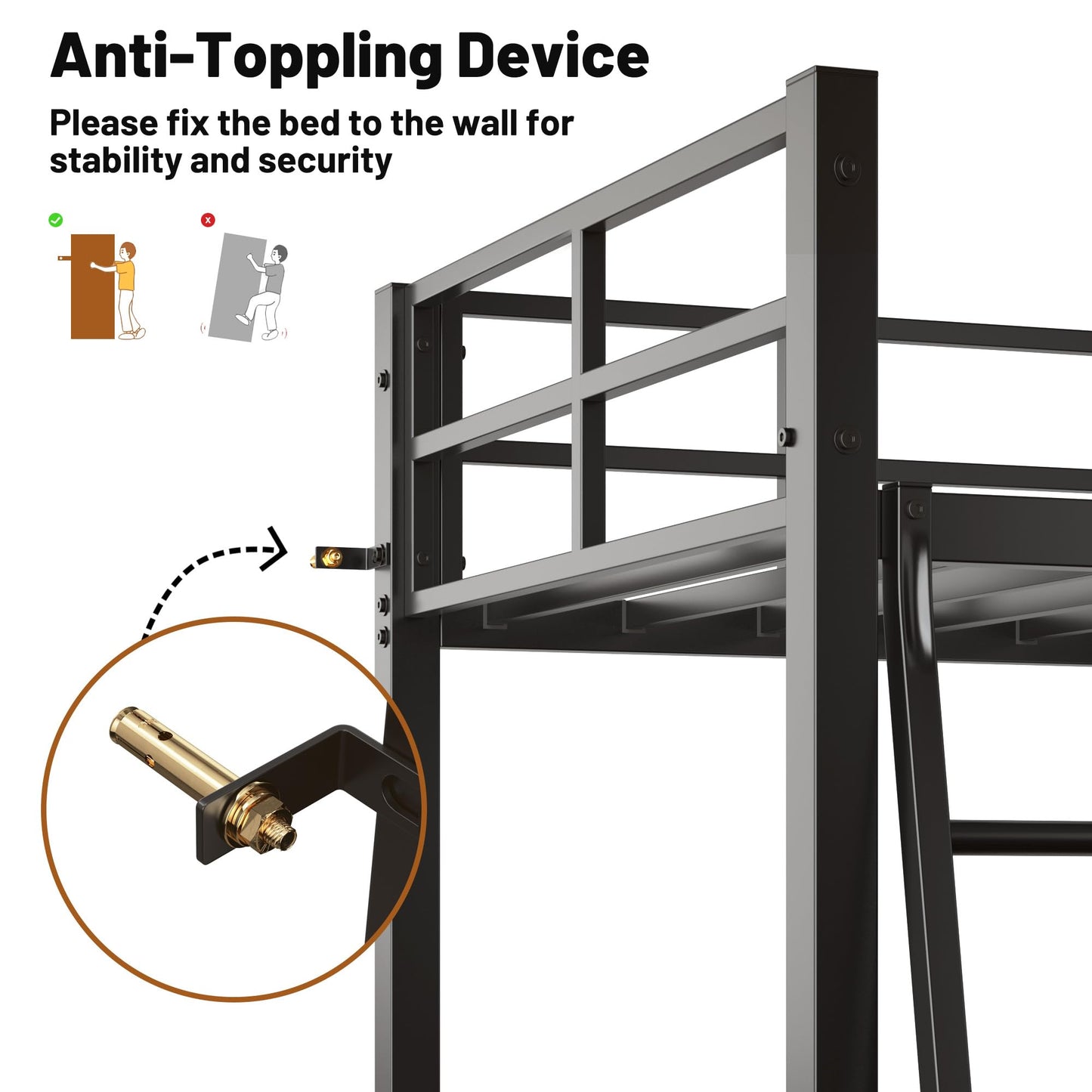Cryrature Full Size Loft Bed with L-Shaped Desk, Charging Station,LED Lights,Heavy Duty Metal Loft Bed Frame with 3 Fabric Drawers & Open Shelve,No Box Spring Needed, Black