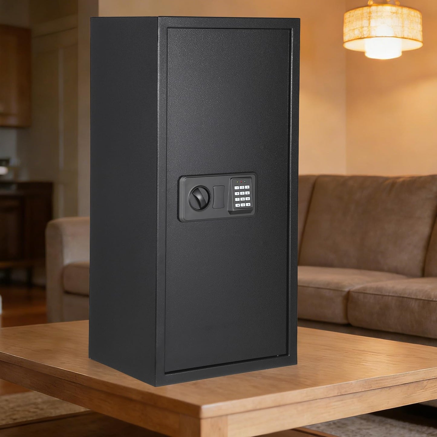 Digital Keypad Safe Box for Home with Fireproof Bag, Heavy Duty Steel Security Safe with Spare Keys & Multiple Size Options (9.8" to 31.5"), Money Safe for Cash Jewelry Documents - Wall Mountable