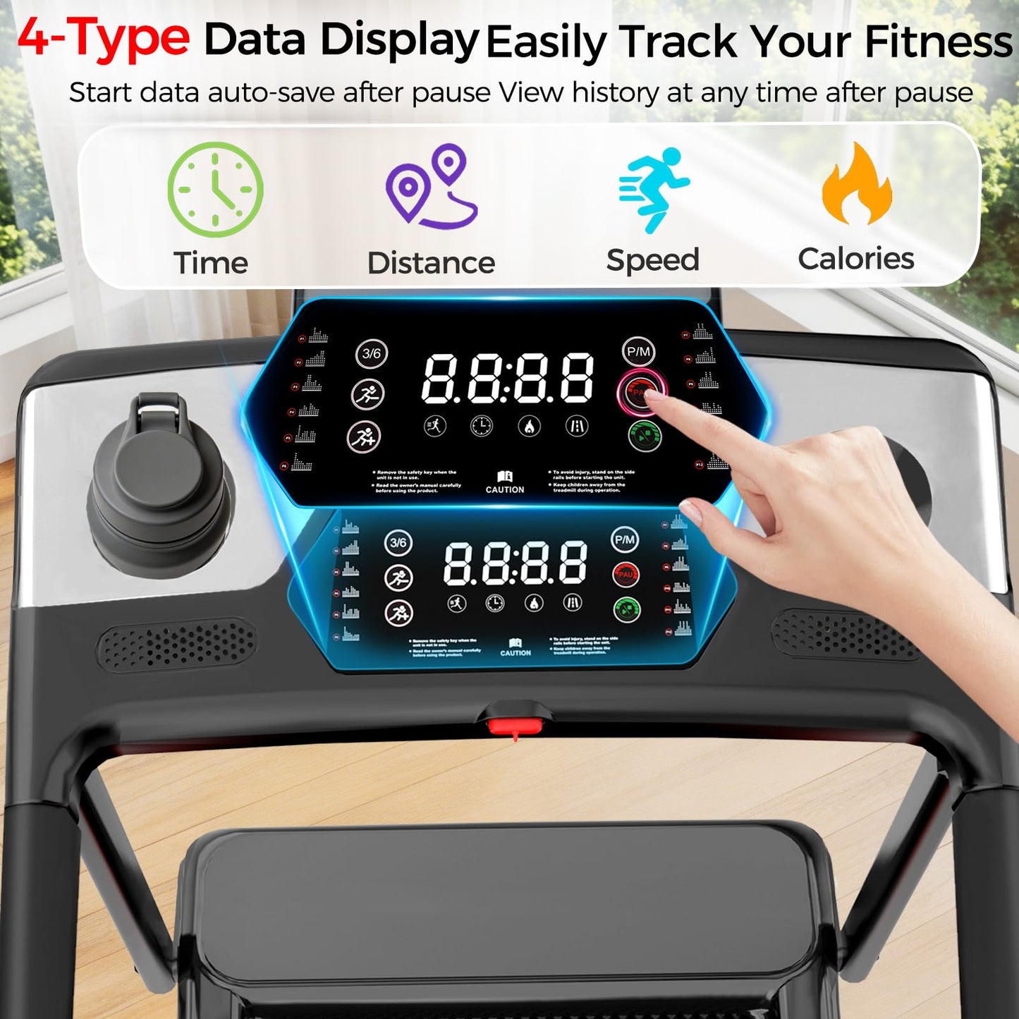 Foldable Treadmill for Home, 3-in-1 Walking Pad with 13% Incline & Handle Bar, 300LBS Capacity, 3.0HP Quiet Brushless, Small Treadmills for Small Spaces FutureGlide