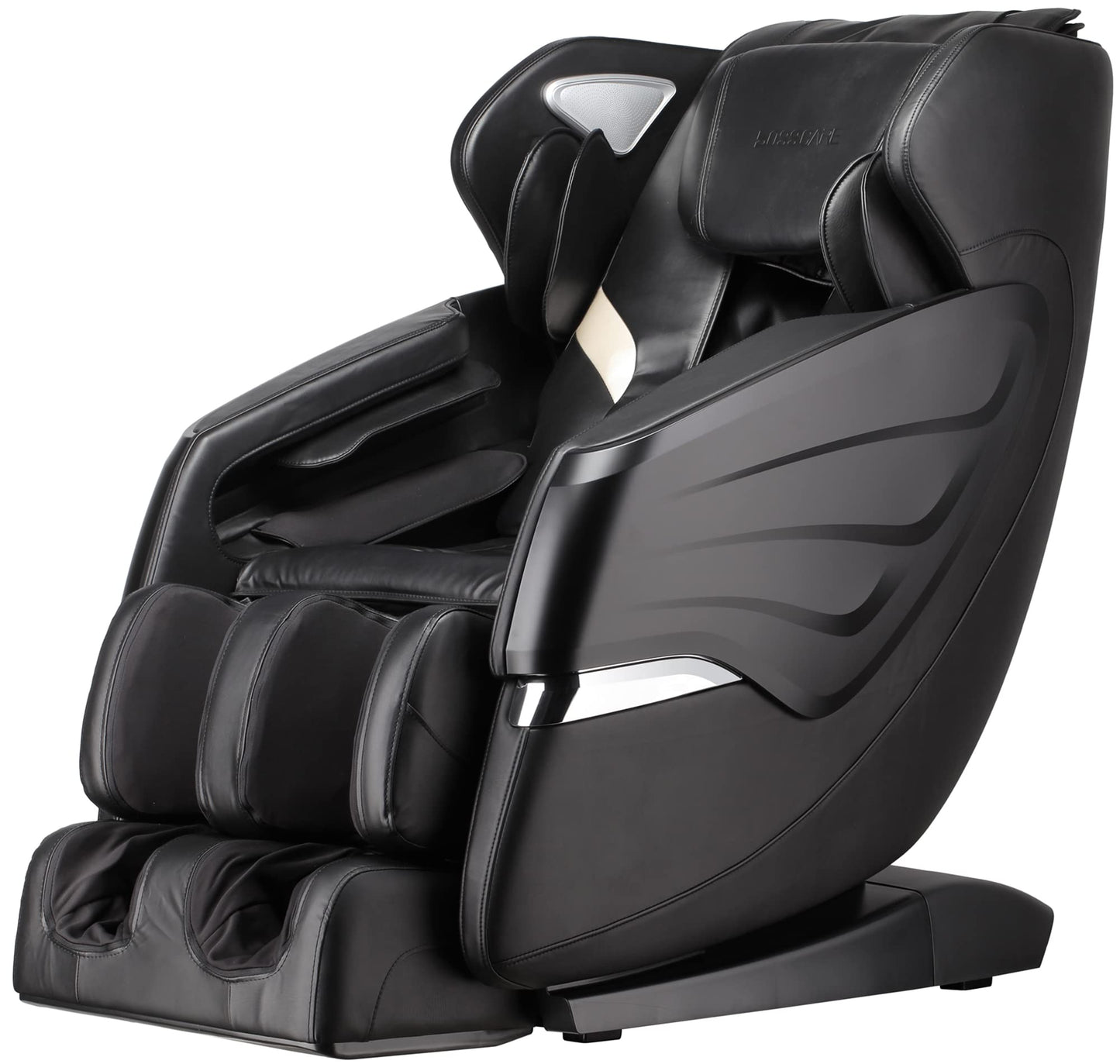 Massage Chair Full Body Recliner Zero Gravity Airbag Massage Chair with Foot Roller Bluetooth Speaker SL Track Home Office Relaxation Chairs Black Ergonomic Comfort Seating