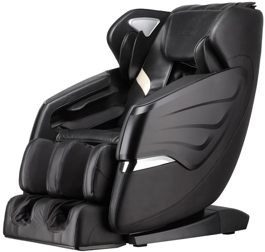 Massage Chair Full Body Recliner Zero Gravity Airbag Massage Chair with Foot Roller Bluetooth Speaker SL Track Home Office Relaxation Chairs Black Ergonomic Comfort Seating